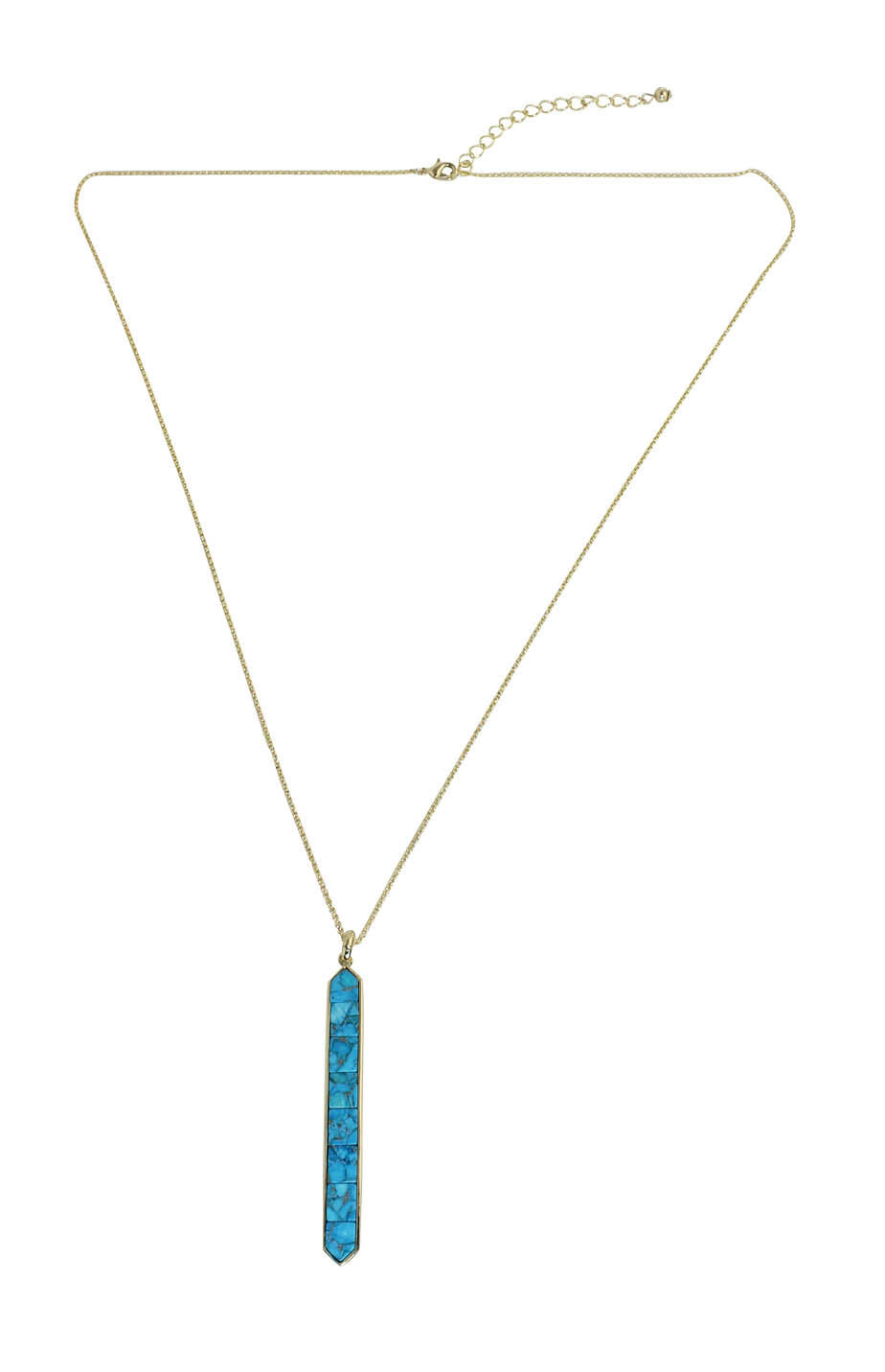 Copper Turquoise Pendant Necklace
