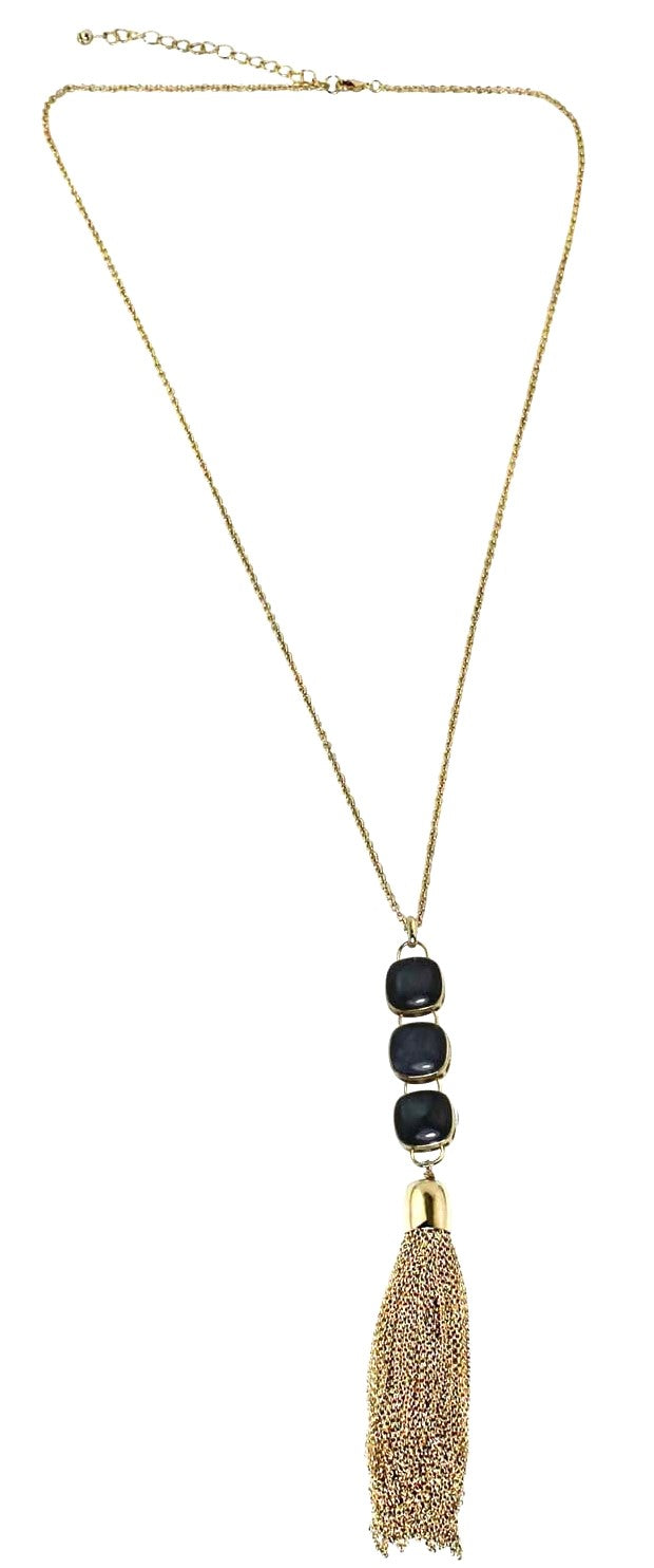 Dark Blue Mother of Pearl Necklace