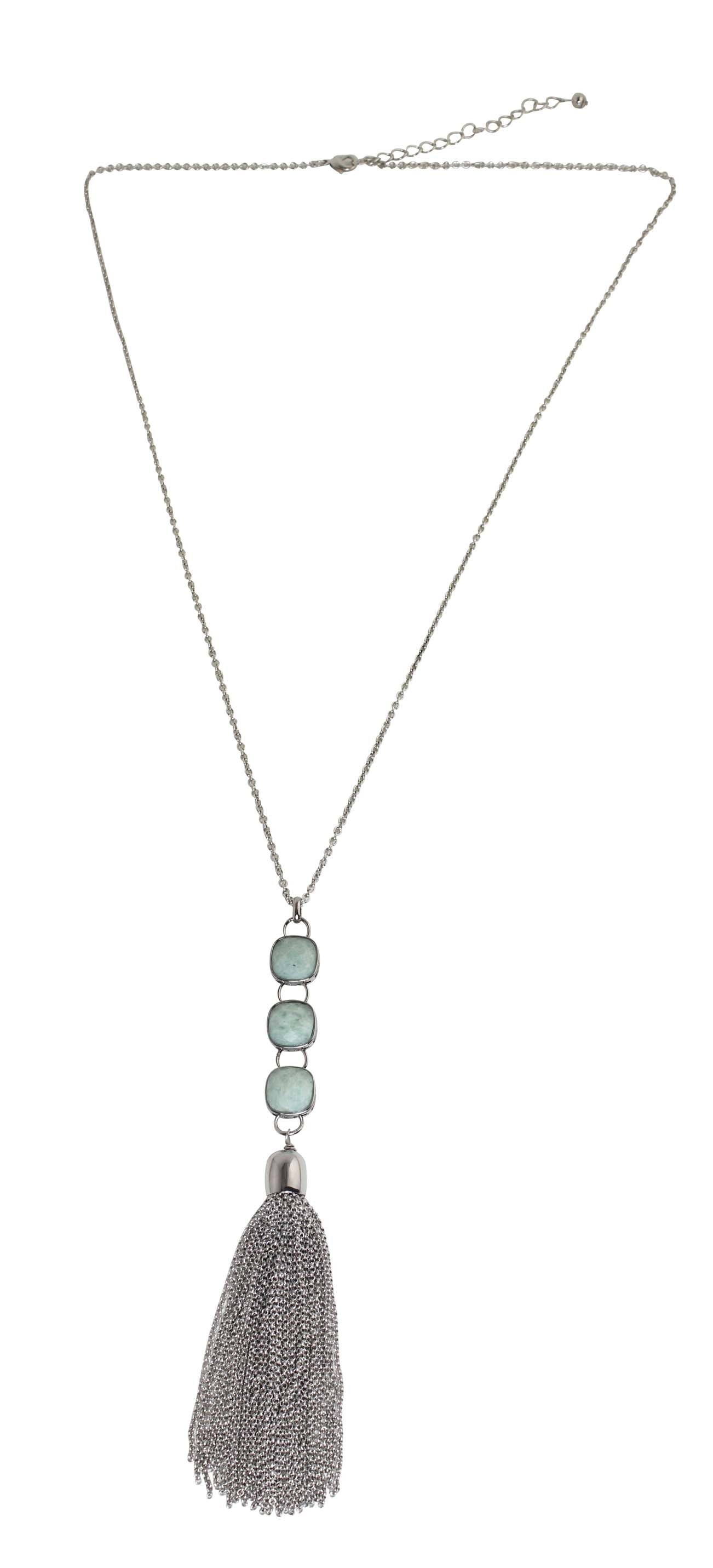 Square Faceted Russian Amazonite Necklace
