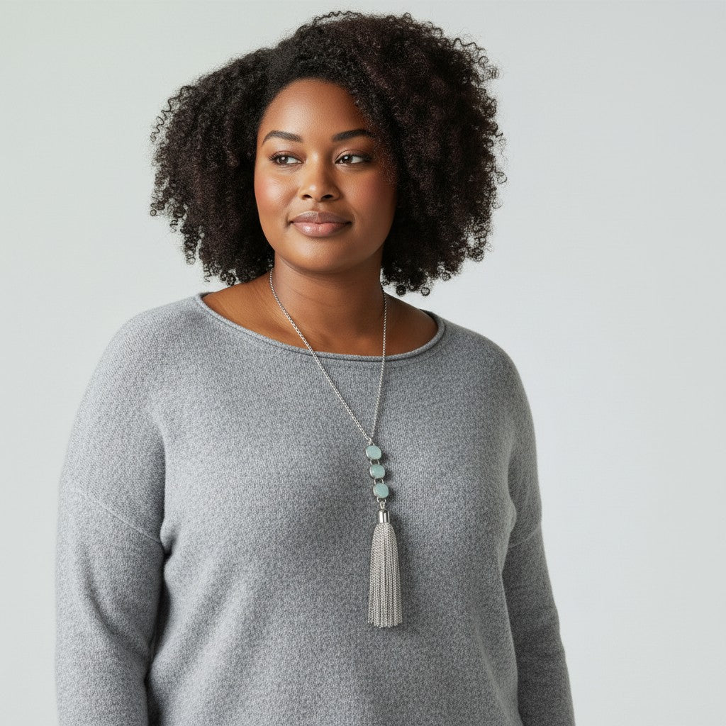 Square Faceted Russian Amazonite Necklace