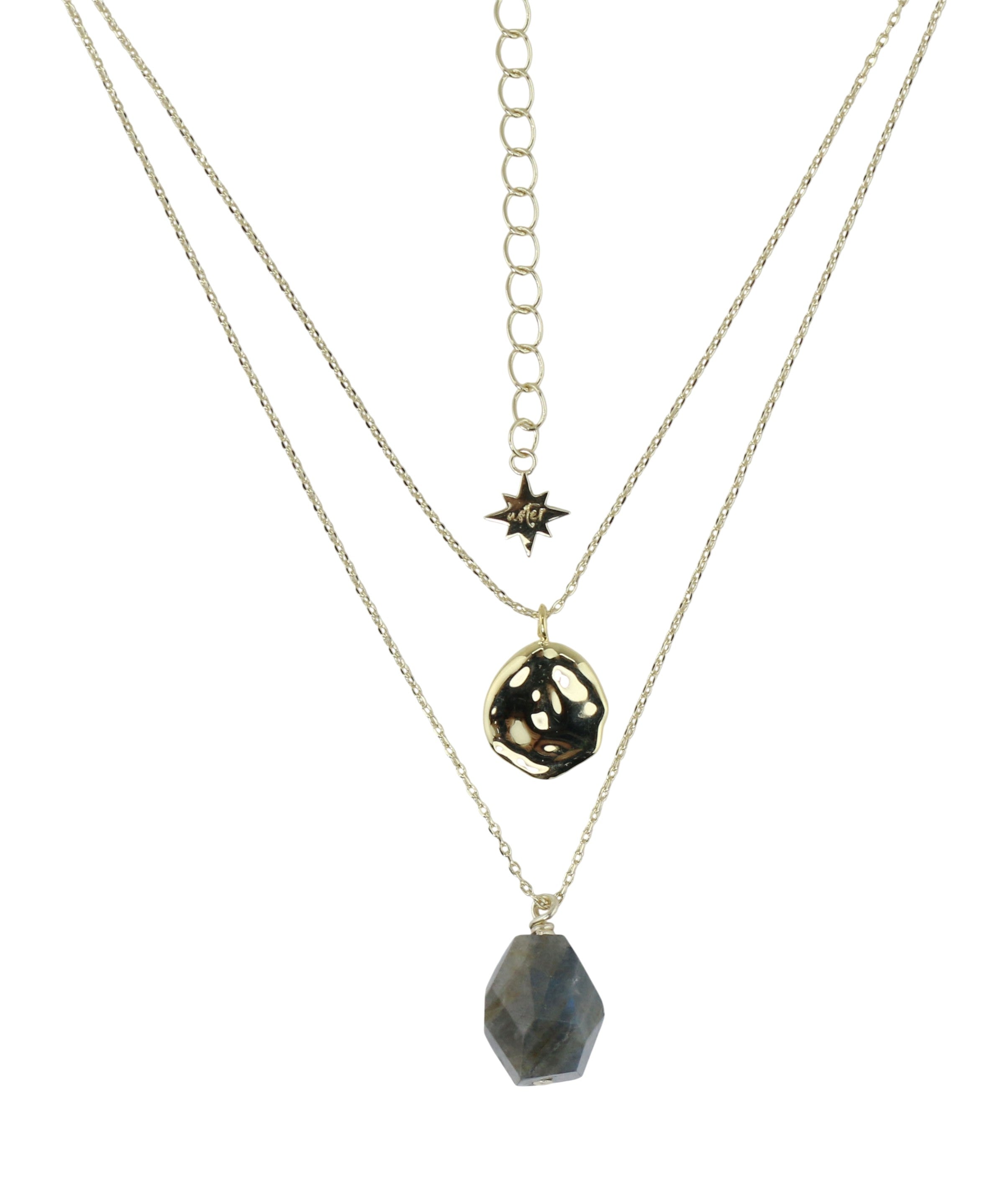 2-Strand Layered Labradorite Necklace