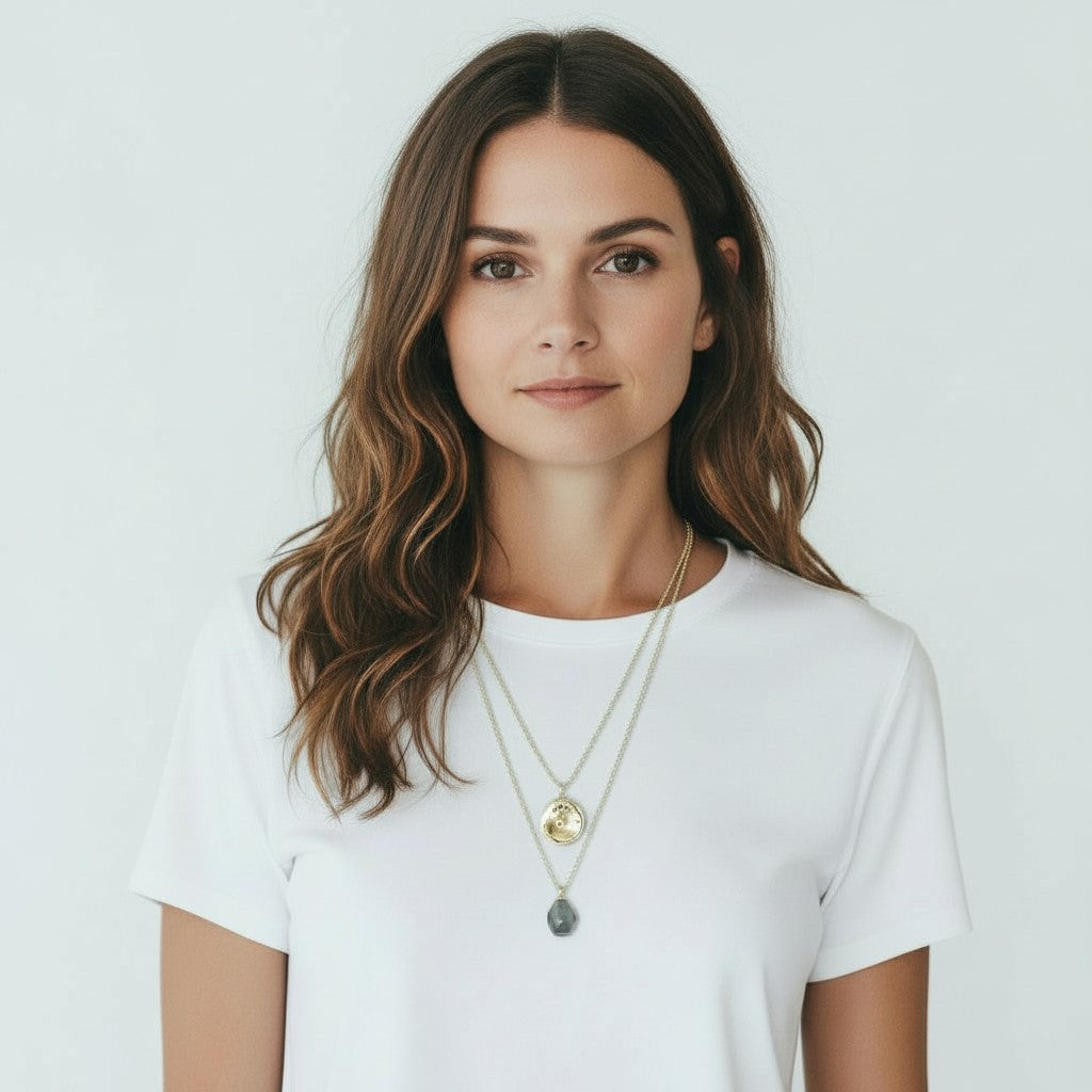 2-Strand Layered Labradorite Necklace