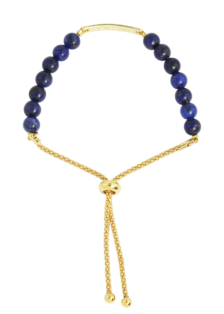 Lapis Inspire Pull Chain Adjustable Bracelet