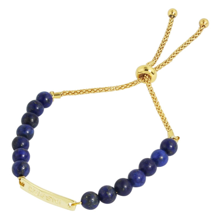 Lapis Inspire Pull Chain Adjustable Bracelet