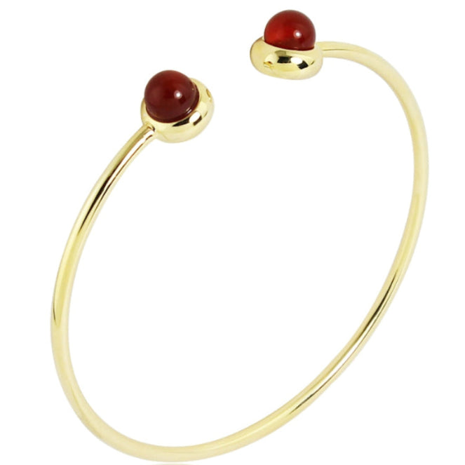 Red Agate Wire Cuff Bracelet