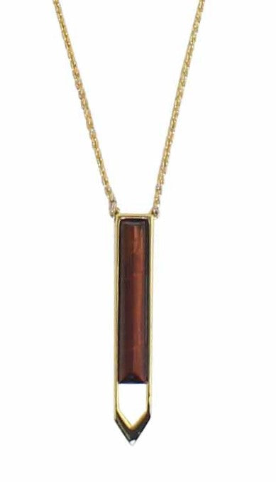 Red Tiger Eye Pendant Necklace