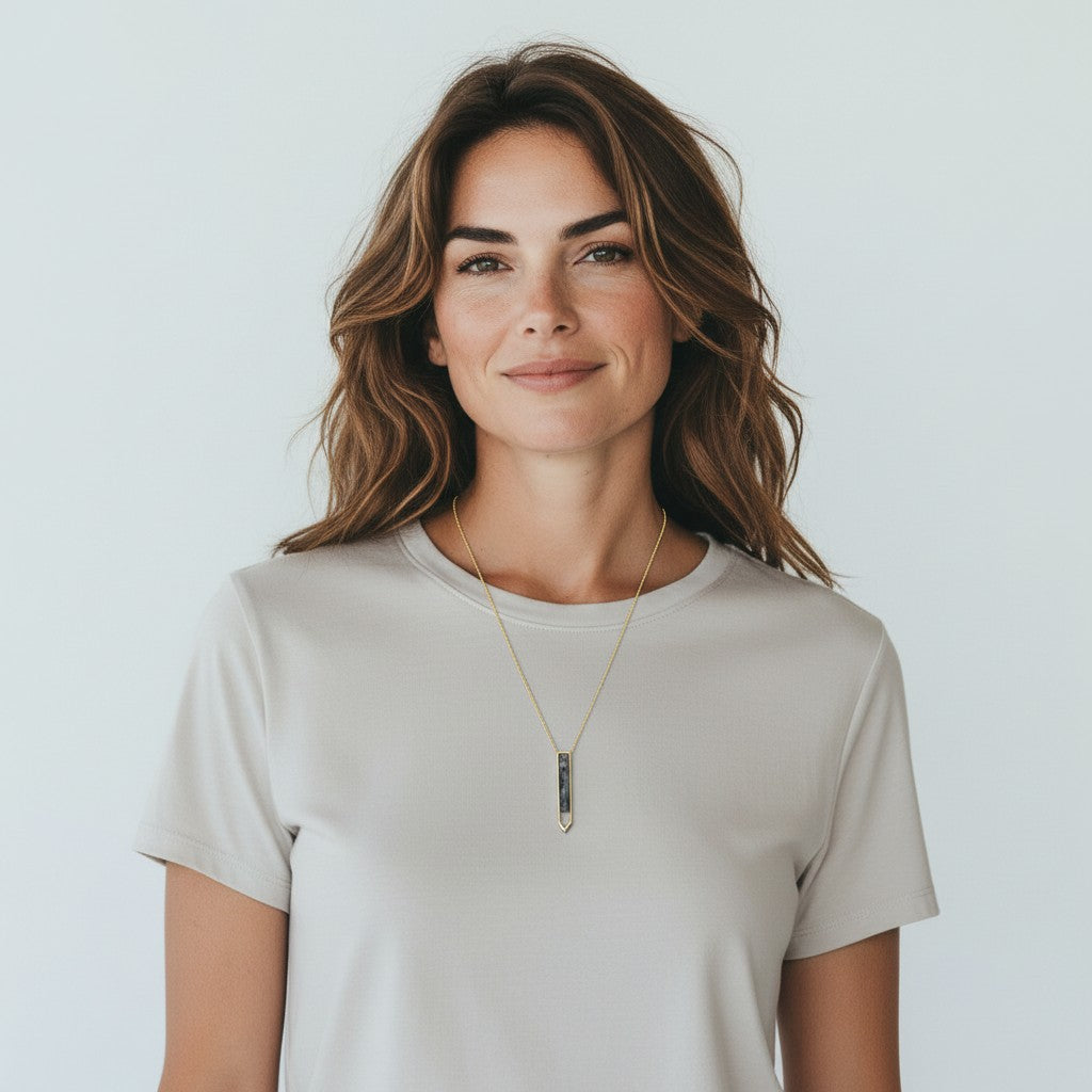 Larvikite Pendant Necklace