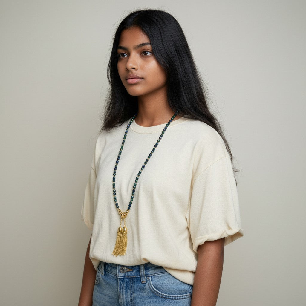 Chrysocolla Round Beaded Necklace