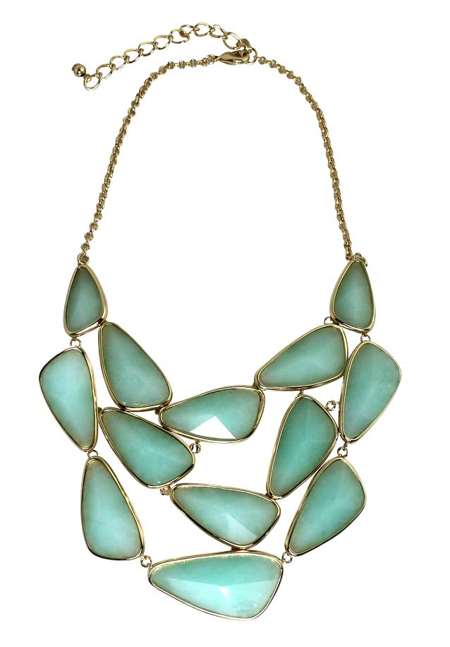 Amazonite Tone Quartzite Gemstone Necklace
