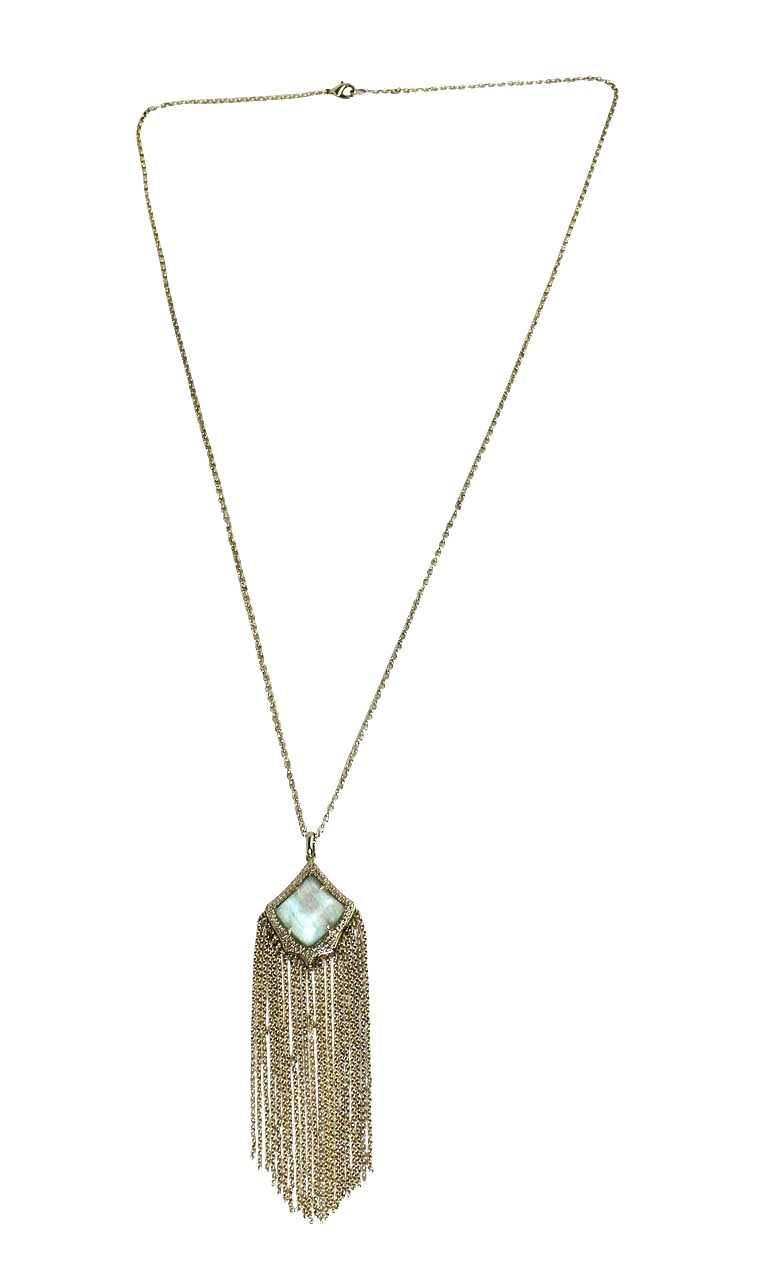 Tumbled Faceted Russian Amazonite Pendant Necklace