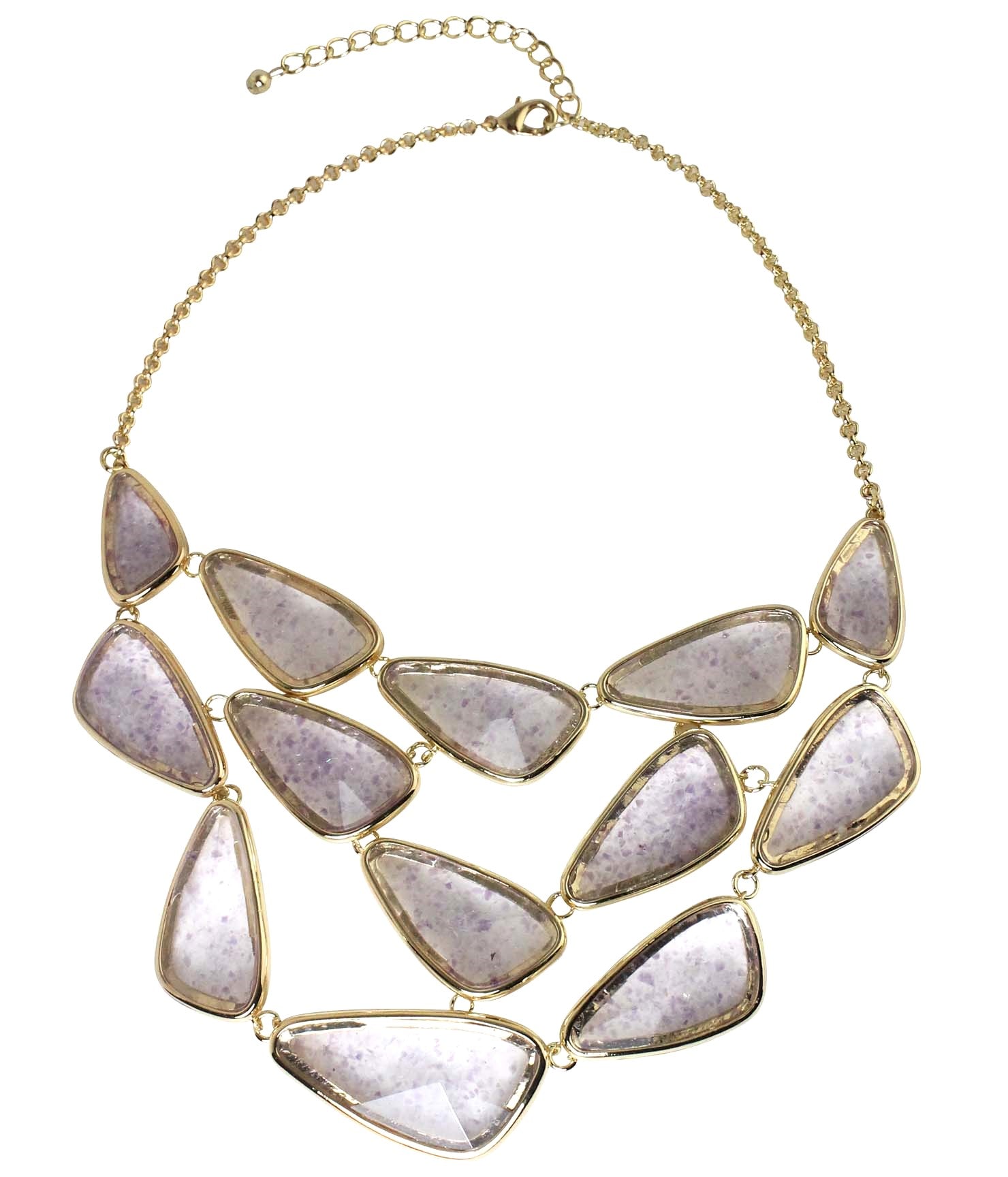 Amethyst & Crushed Pearl Necklace