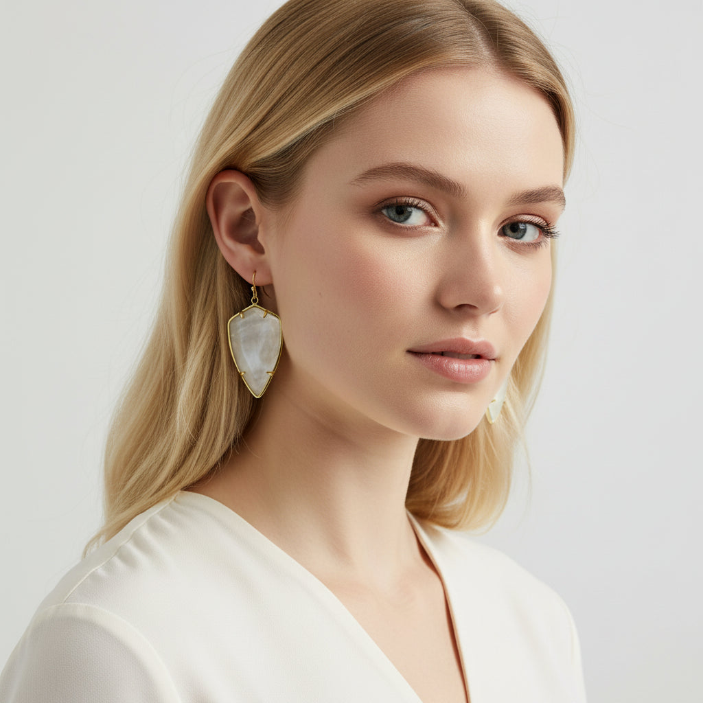 Tumbled Faceted Pearl Earrings