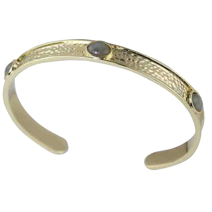 Oval Labradorite Cuff Bangle