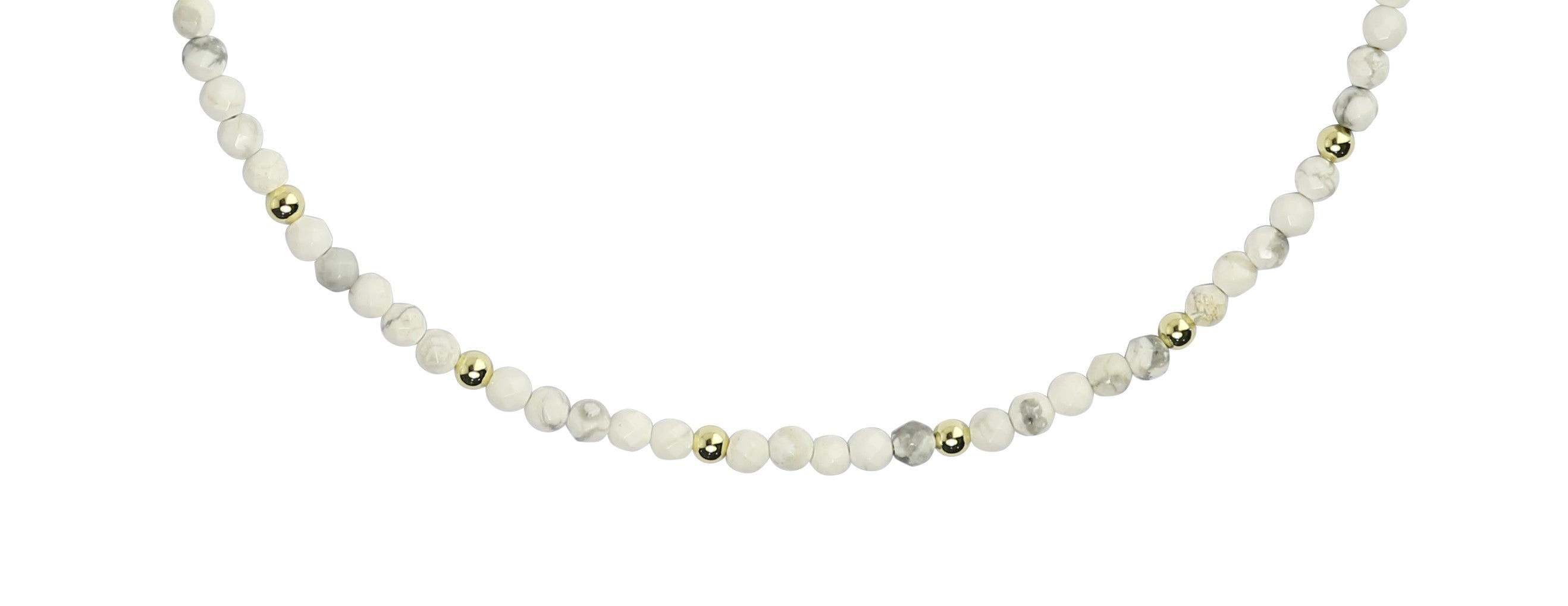 Round-Faceted Howlite Necklace