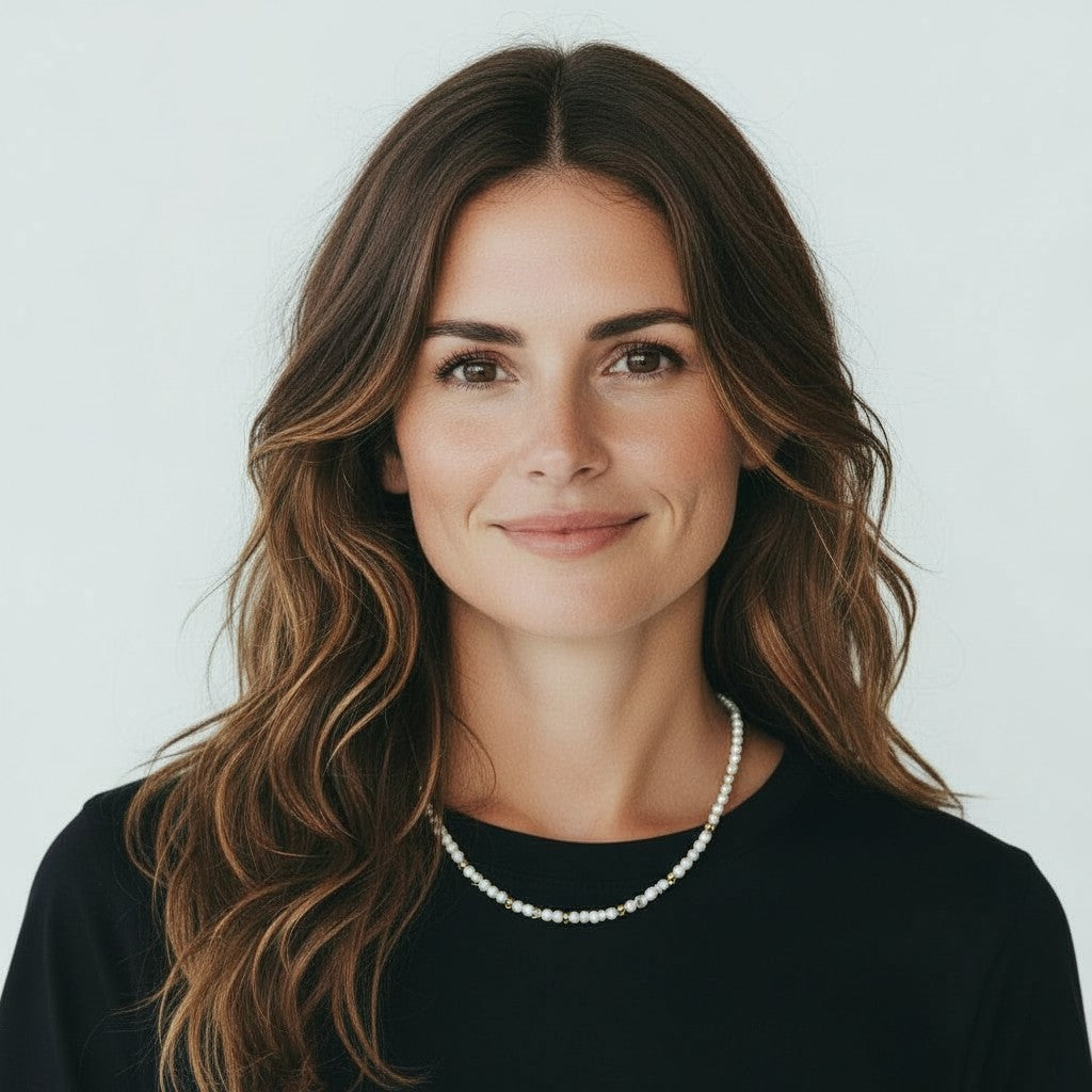 Round-Faceted Howlite Necklace