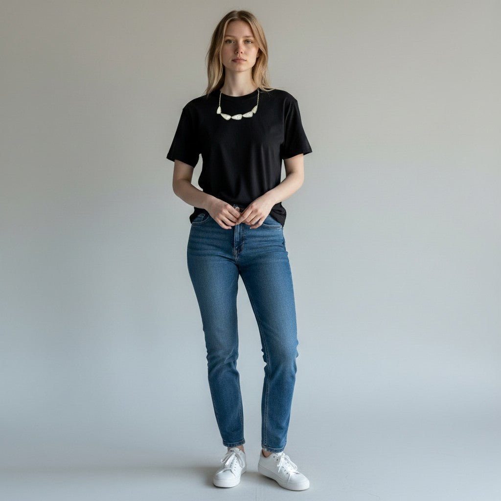 Gold-Tone Tumbled Smooth Crushed Pearl Necklace