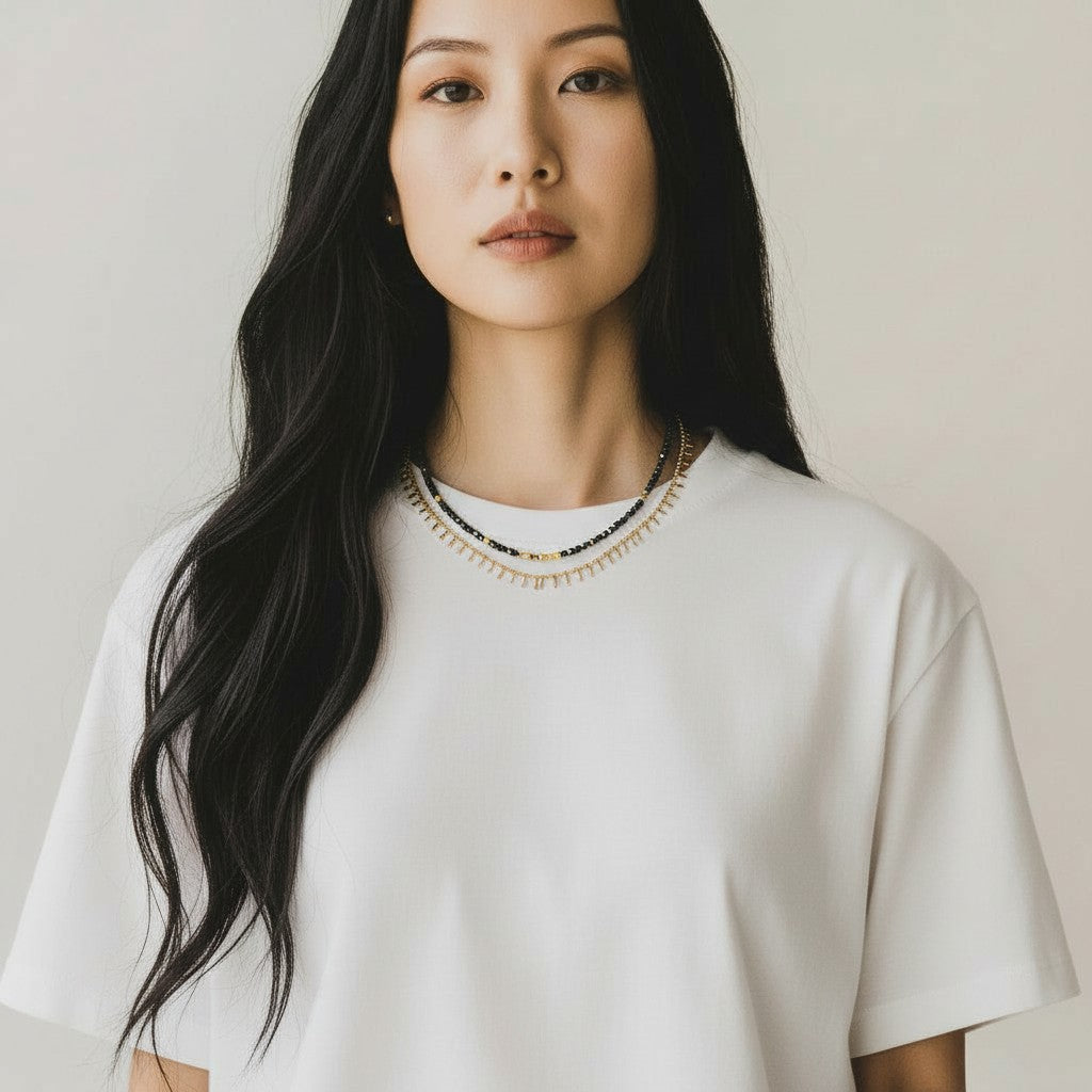 Black Beaded Hematite Necklace