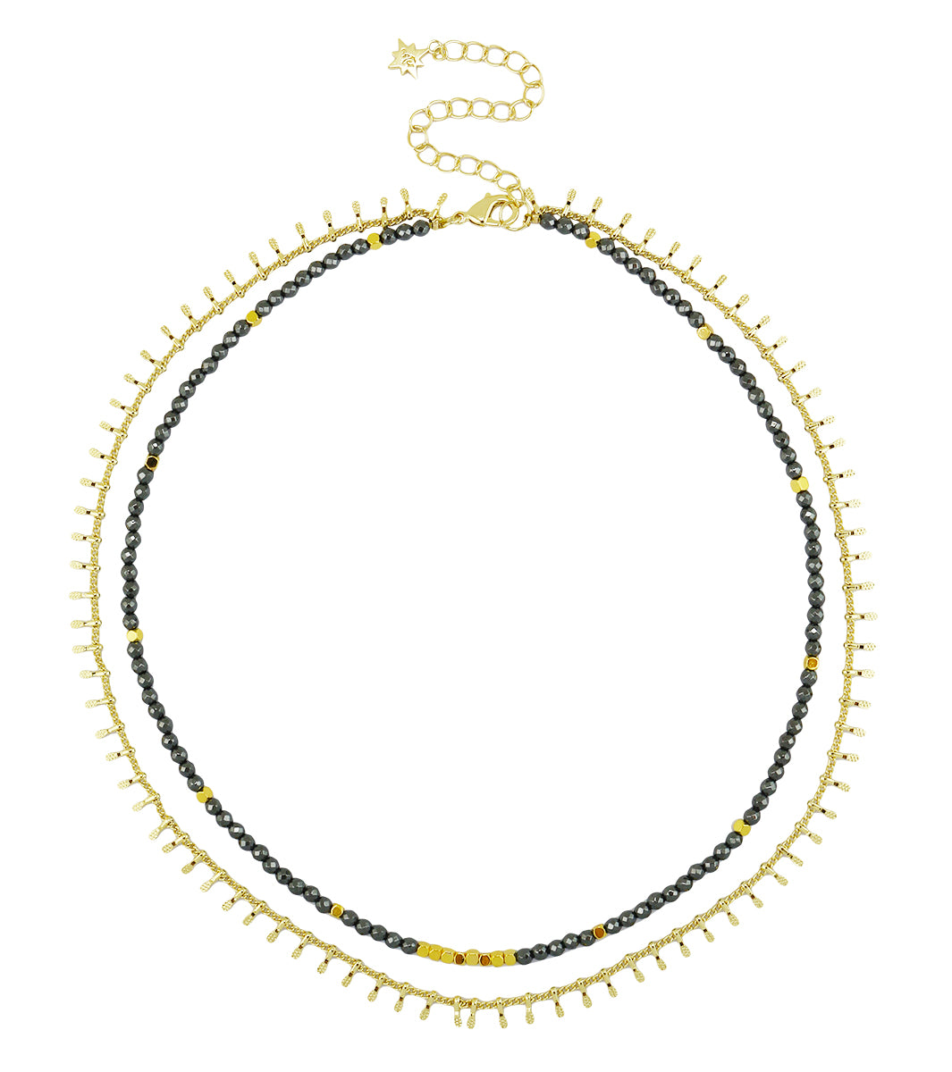 Black Beaded Hematite Necklace