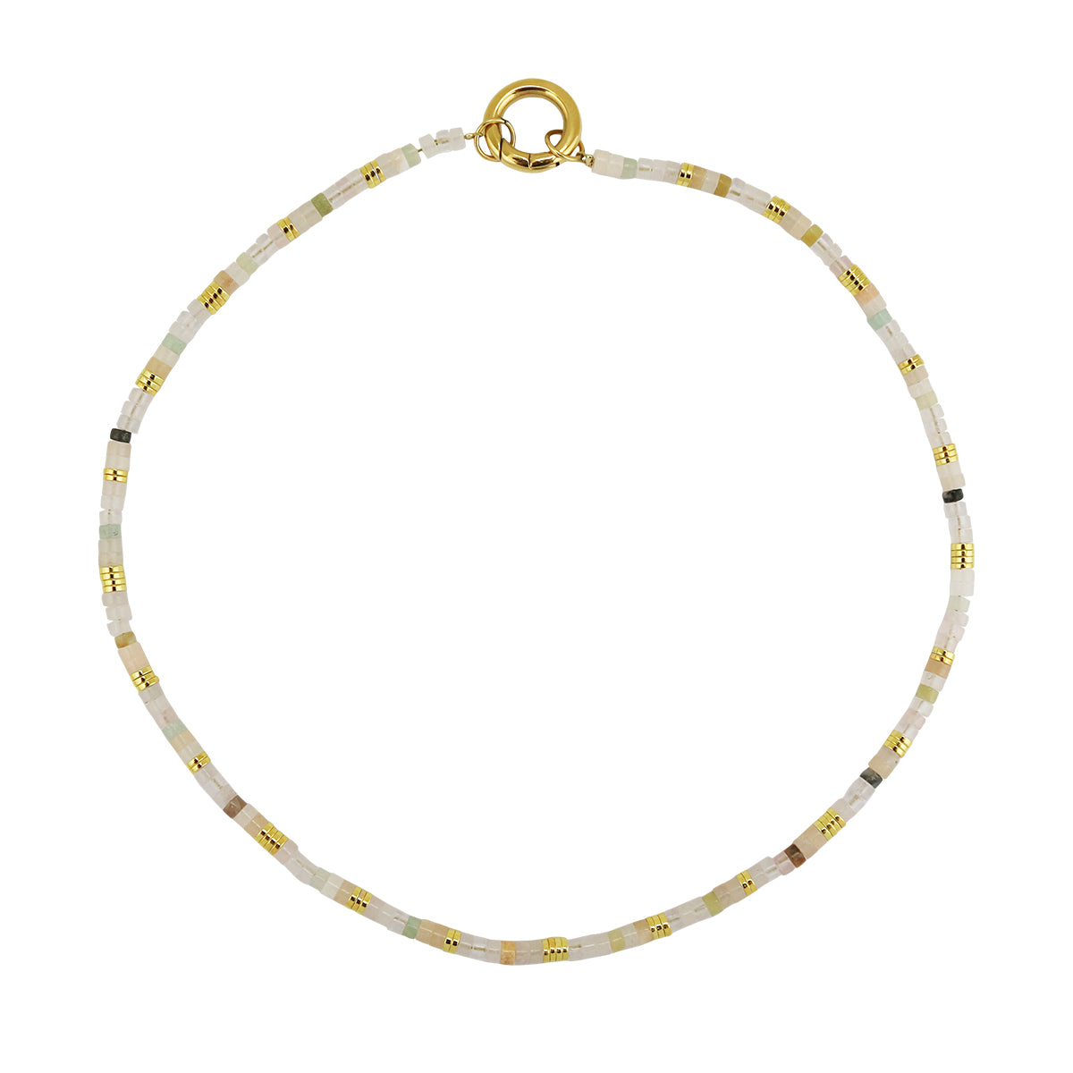 Pink Aventurine, Amazonite & Rose Quartz Beaded Necklace