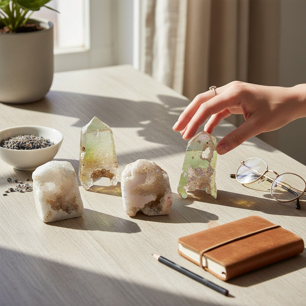 Aura Geode Quartz Druzy Tower