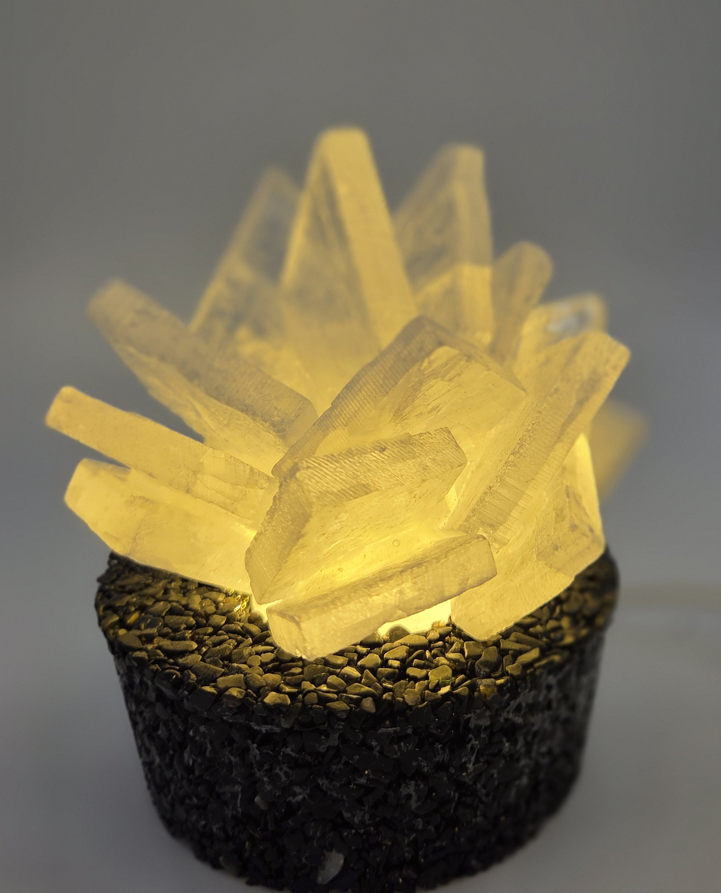 Crystal Lamp Base and Shard Top