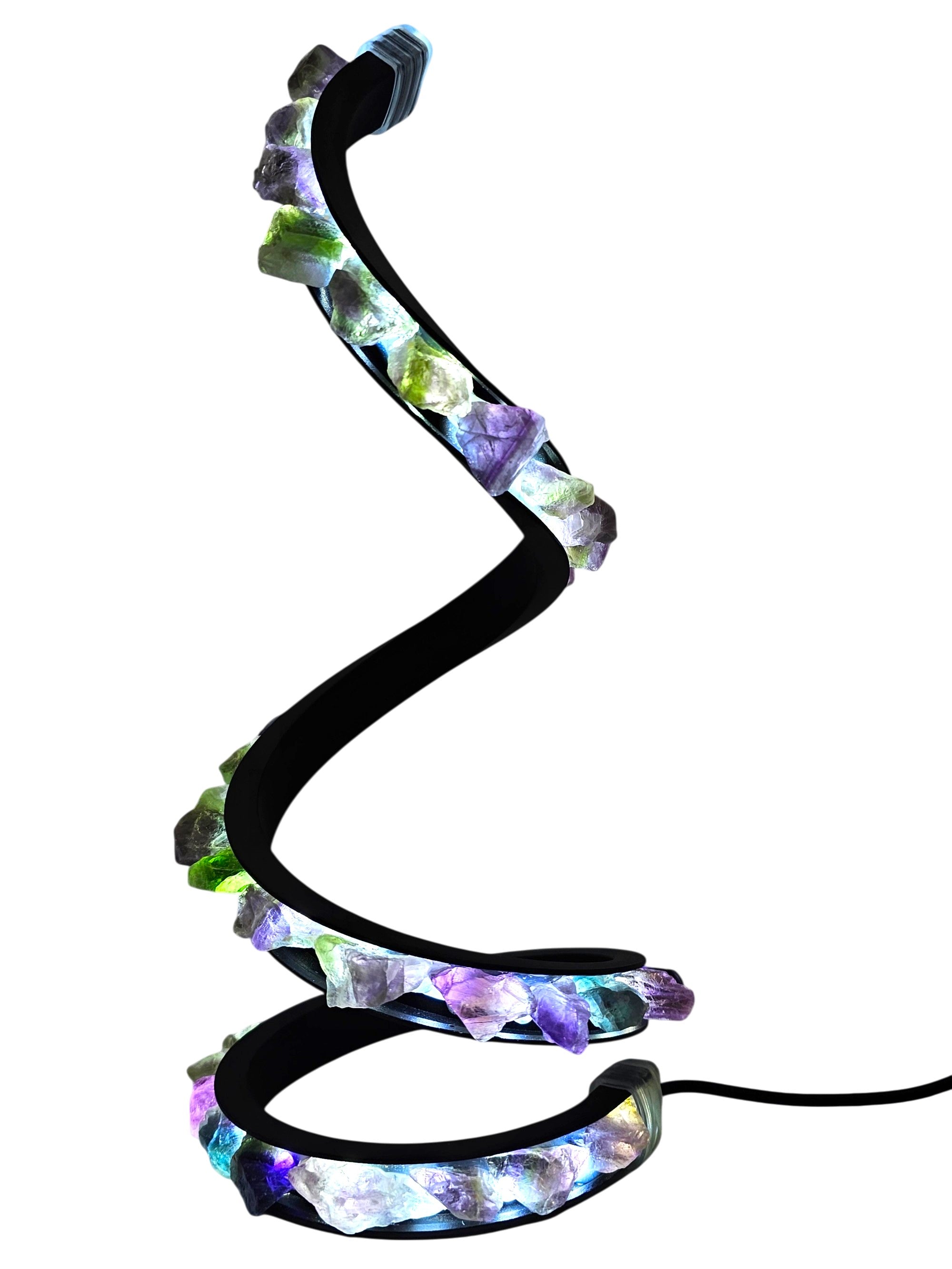 Fluorite Spiral LED Lamp