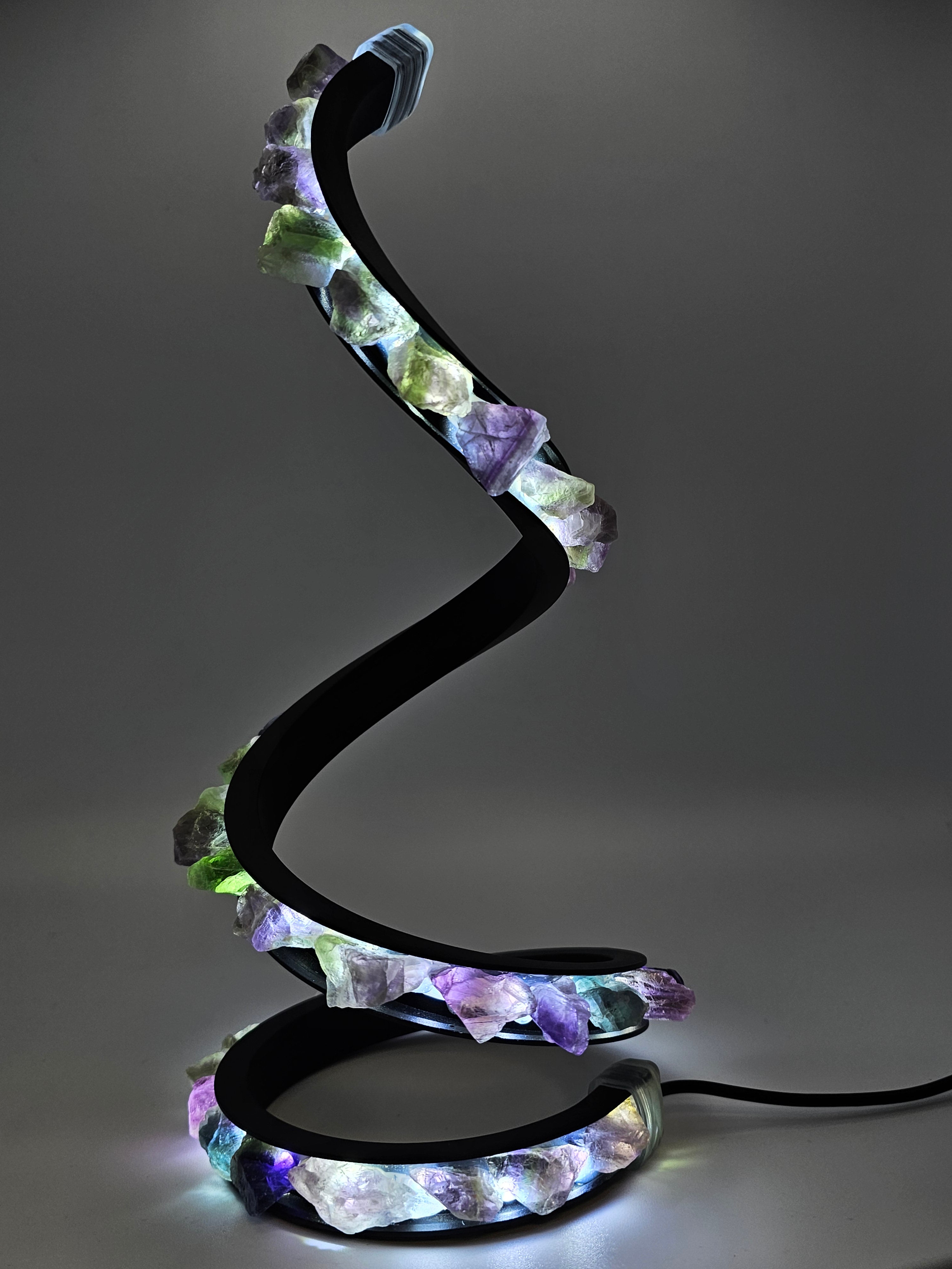 Fluorite Spiral LED Lamp