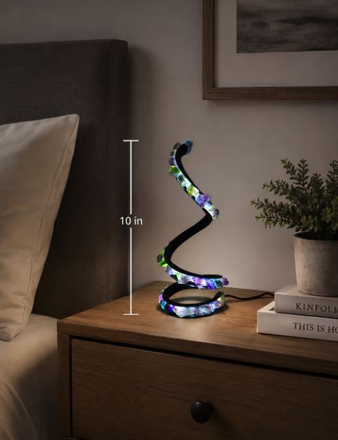 Fluorite Spiral LED Lamp