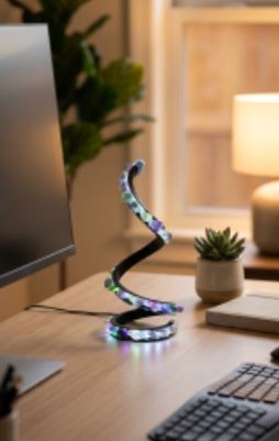 Green Fluorite Spiral Lamp