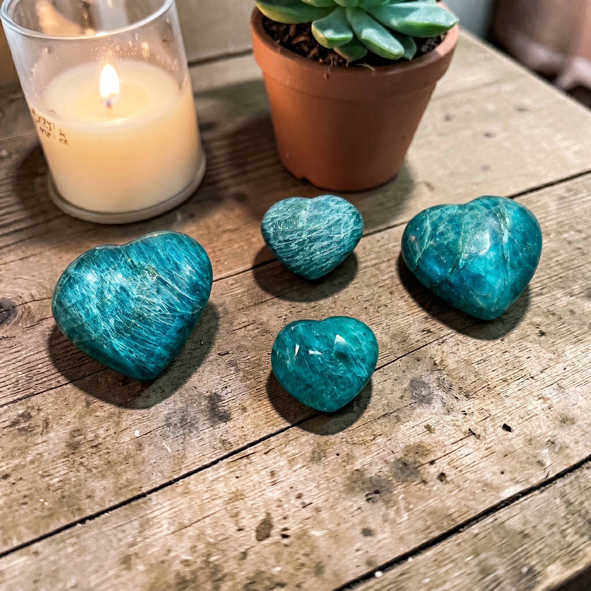 Amazonite Heart