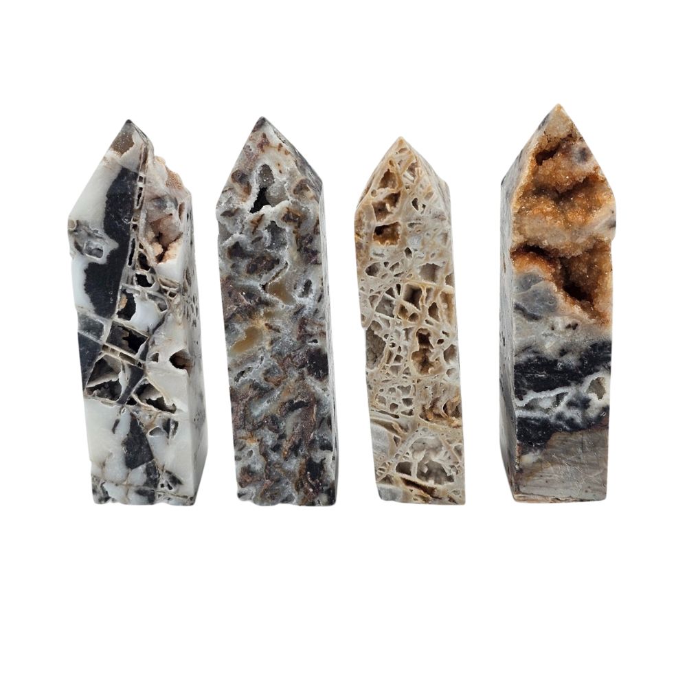Chalcedony Sphalerite Tall Crystal Point