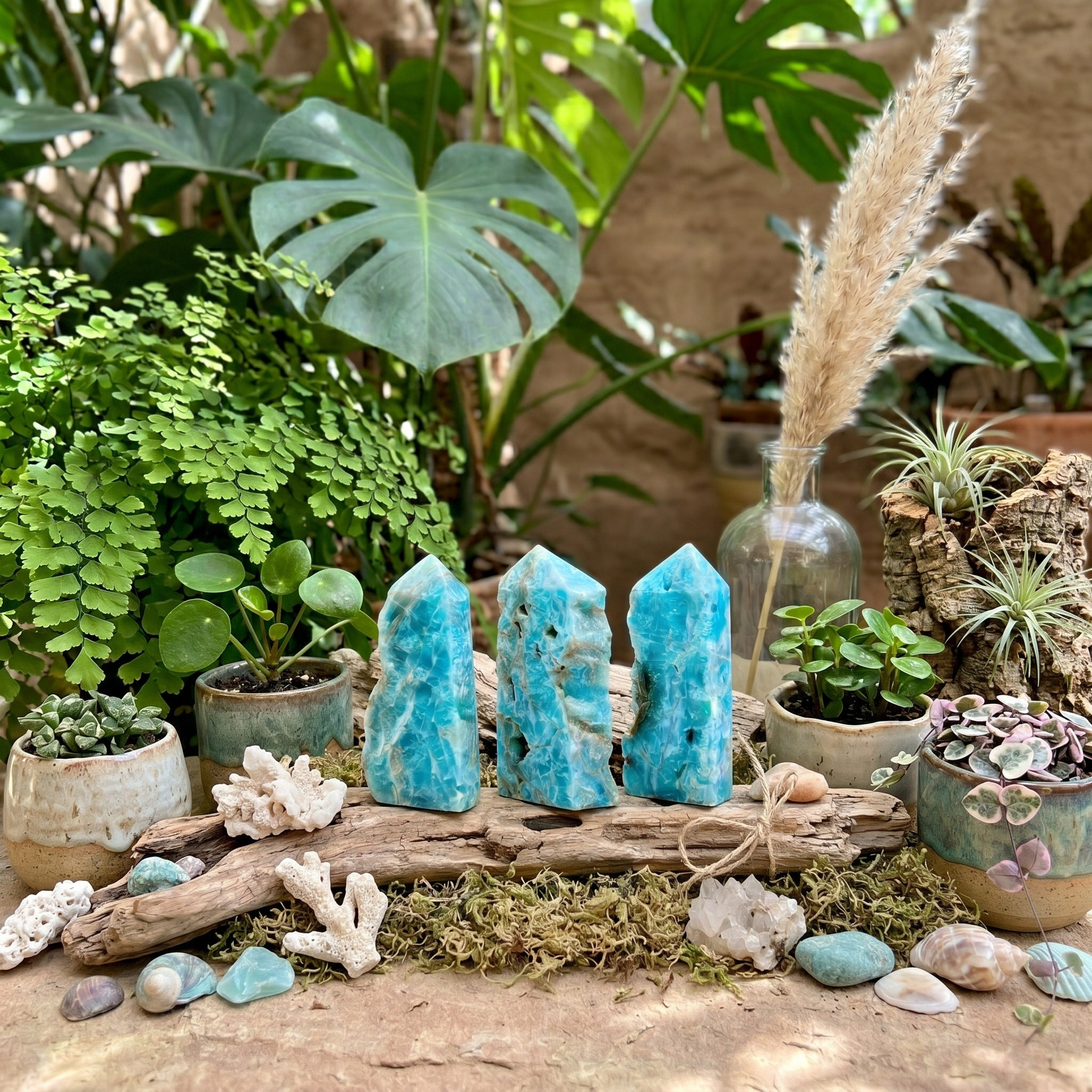 Caribbean Calcite Tall Crystal Point