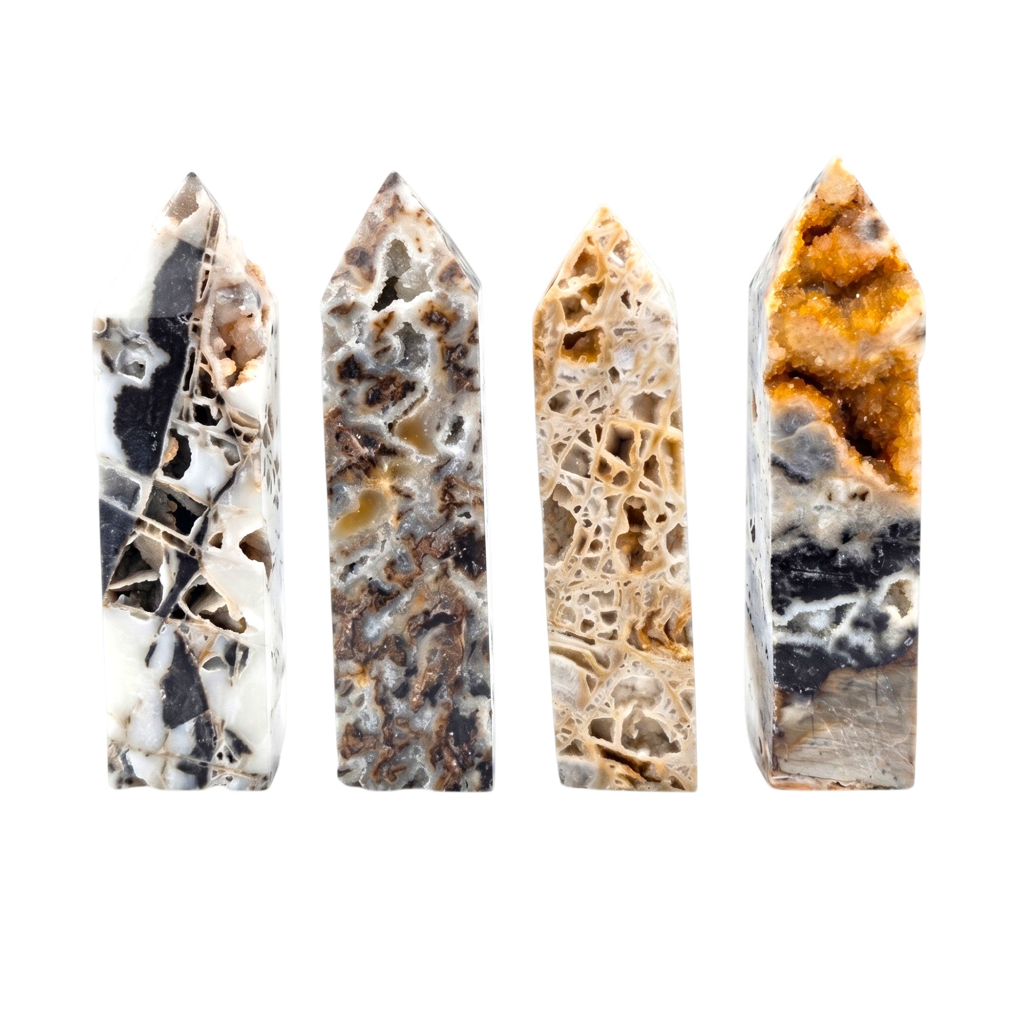 Chalcedony Sphalerite Tall Crystal Point