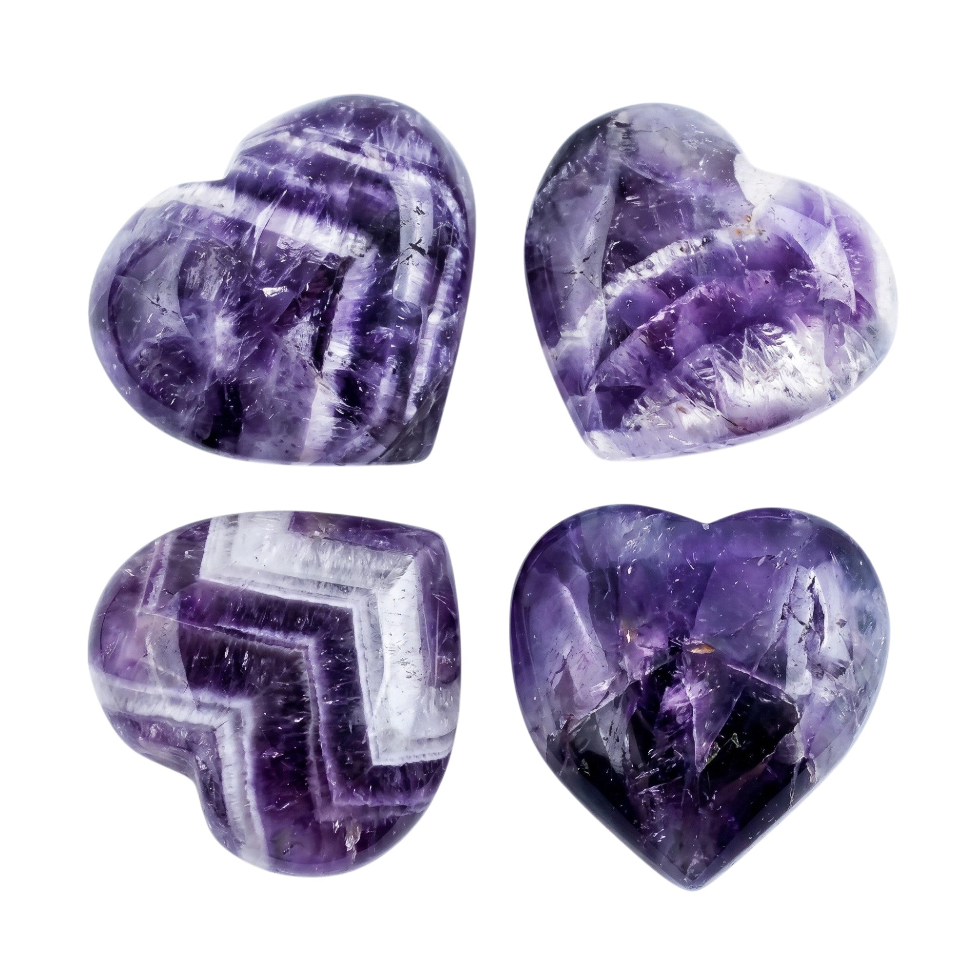 Chevron Amethyst Heart