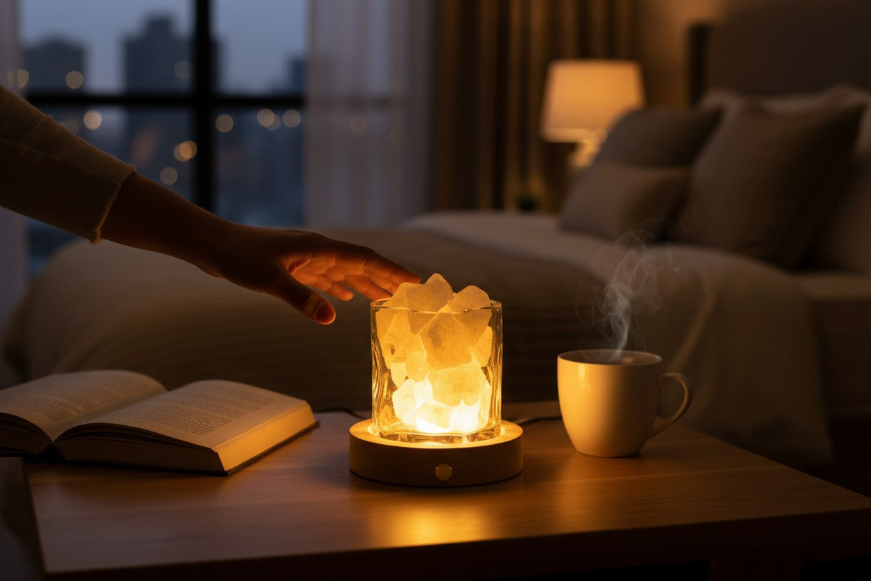 Crystal White Light Non-Flame Aroma Essential Oil Diffuser