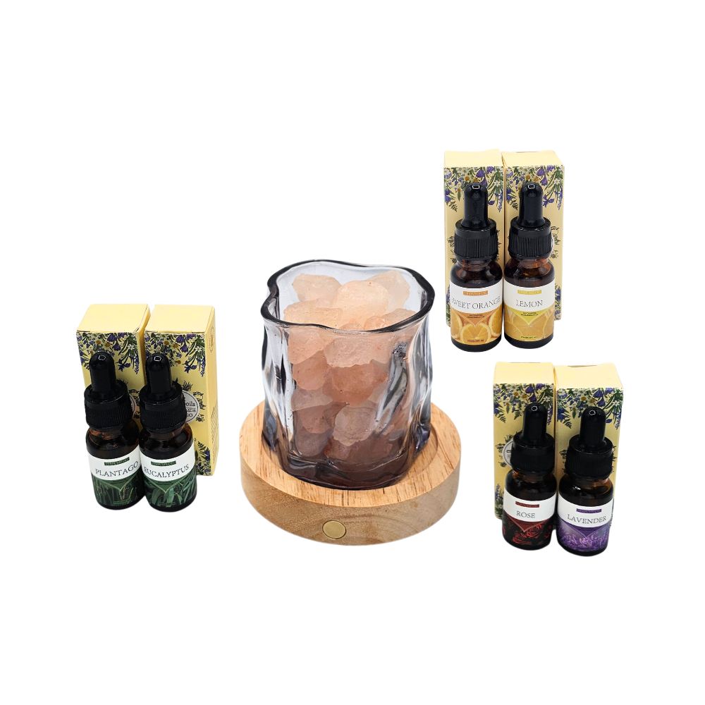 Crystal White Light Non-Flame Aroma Essential Oil Diffuser
