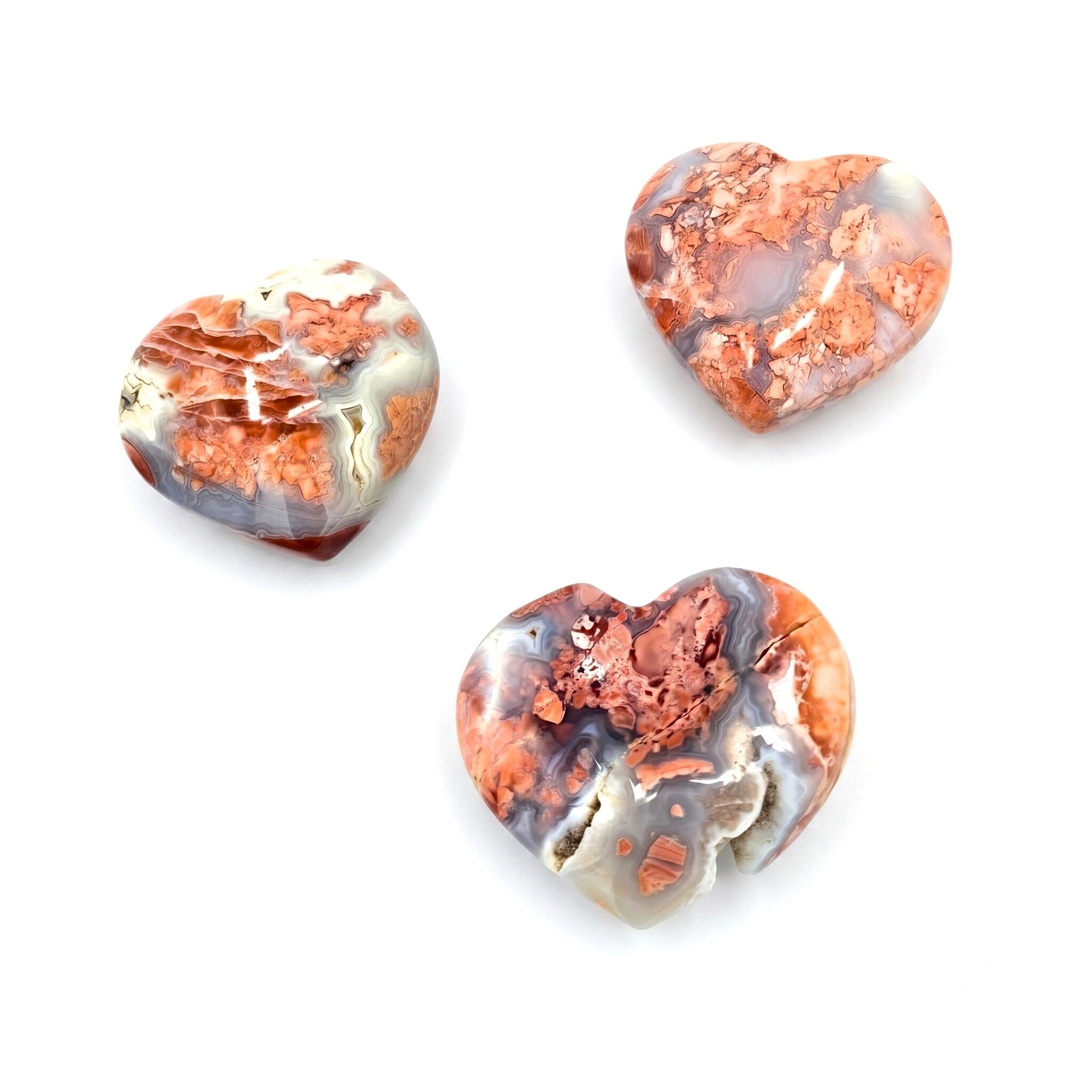 Druzy Flower Agate Heart