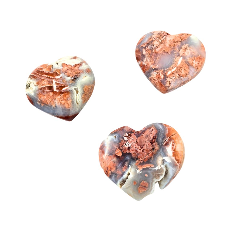 Druzy Flower Agate Heart