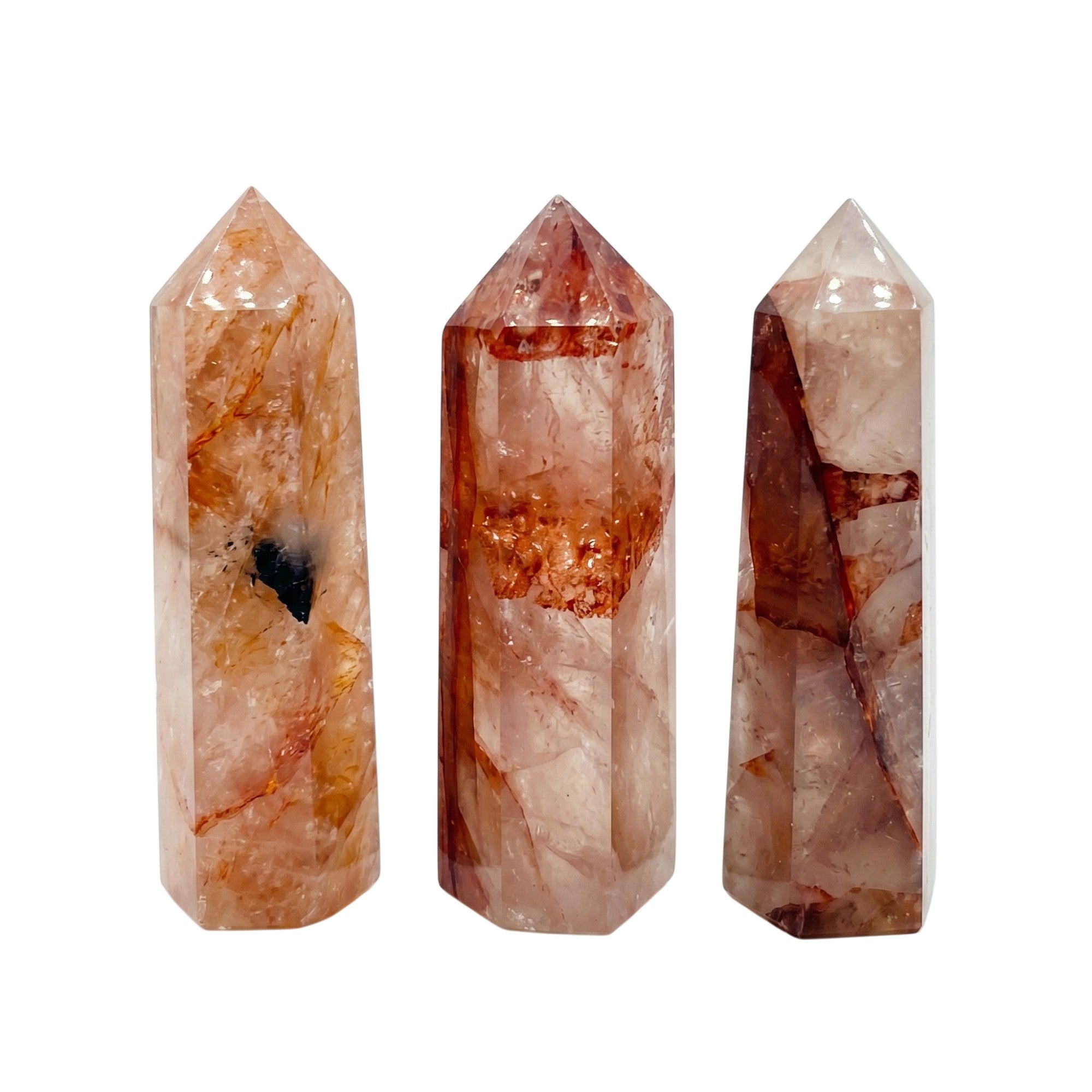 Fire Quartz Short Crystal Point