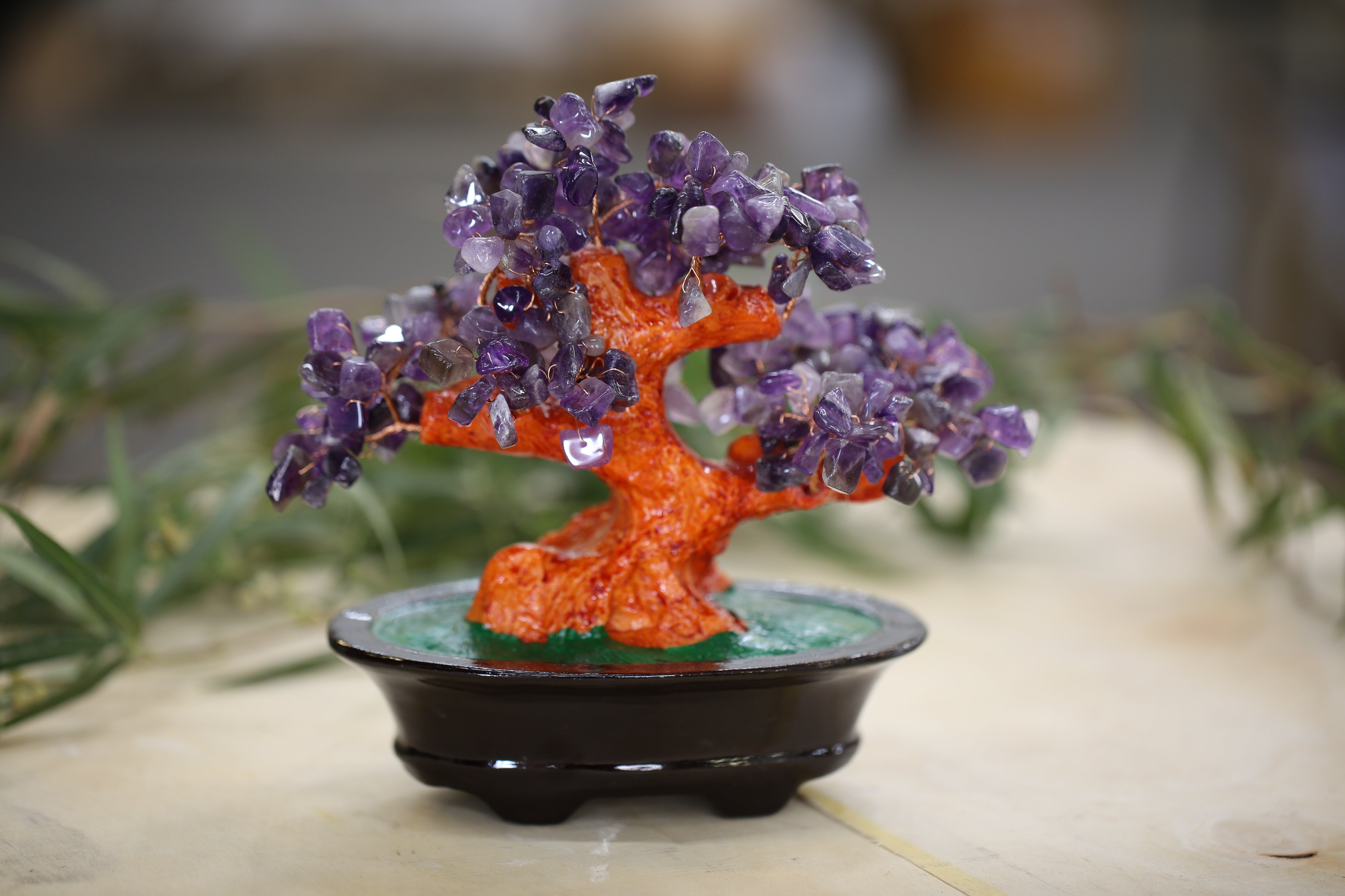Amethyst Gemstone Crystal Tree 6.5 Inch Natural Energy