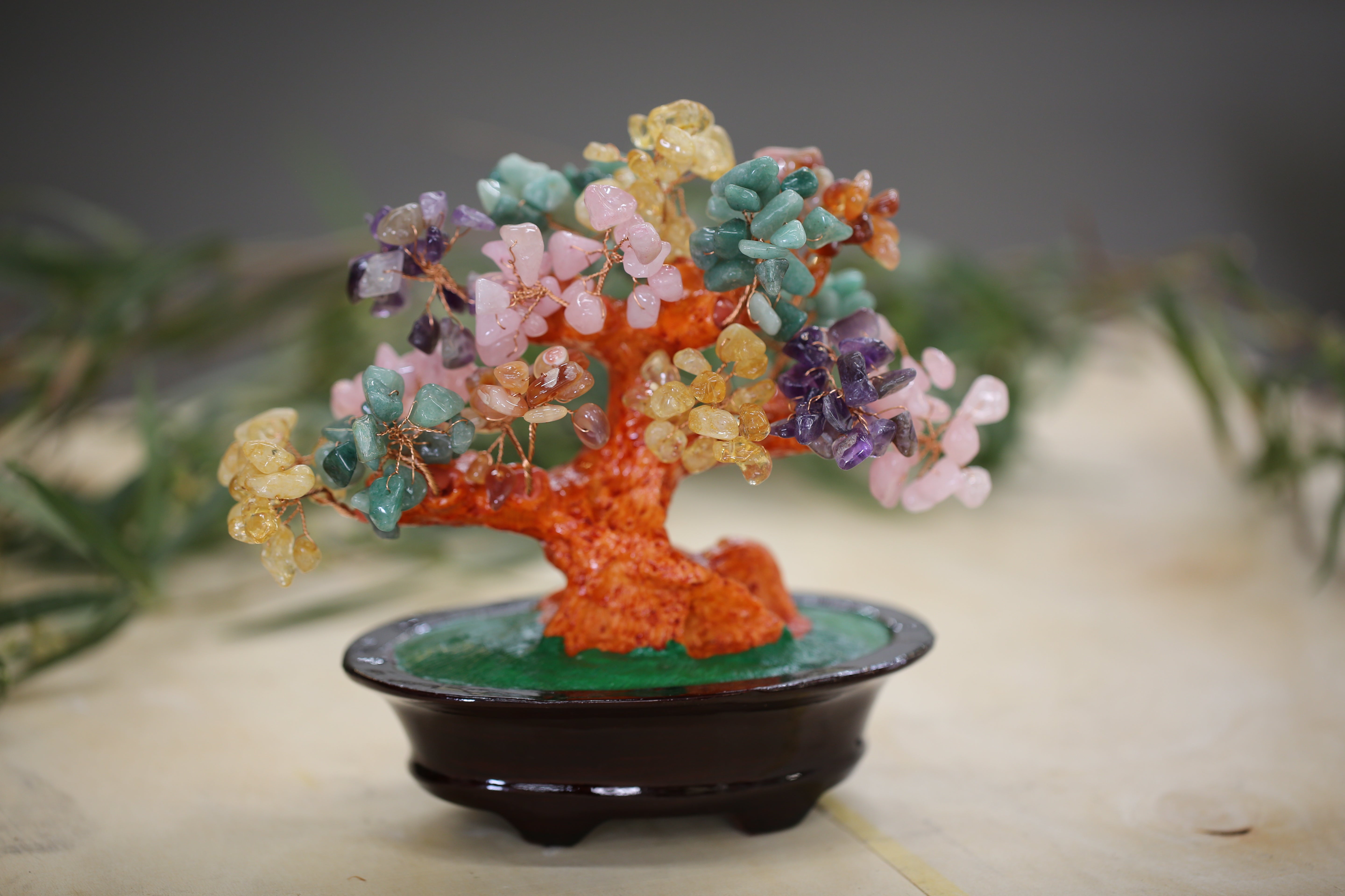 Chakra Gemstone Crystal Tree 6.5 Inch Amethyst Citrine Aventurine Rose Quartz Natural Energy