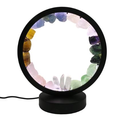 Multi Gemstone Circular LED Lamp