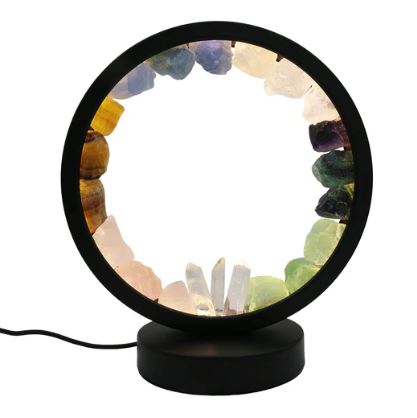 Multi Gemstone Circular LED Lamp