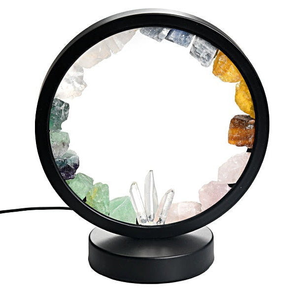 Multi Gemstone Circular LED Lamp