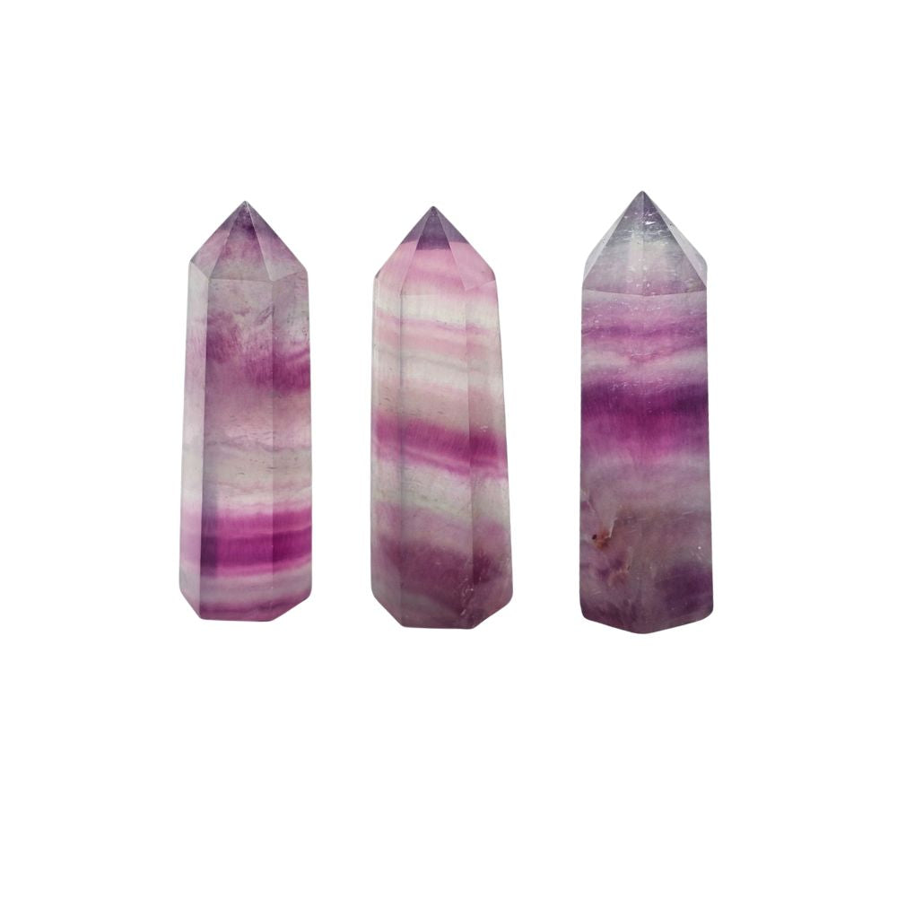 Pink Fluorite Tall Crystal Point