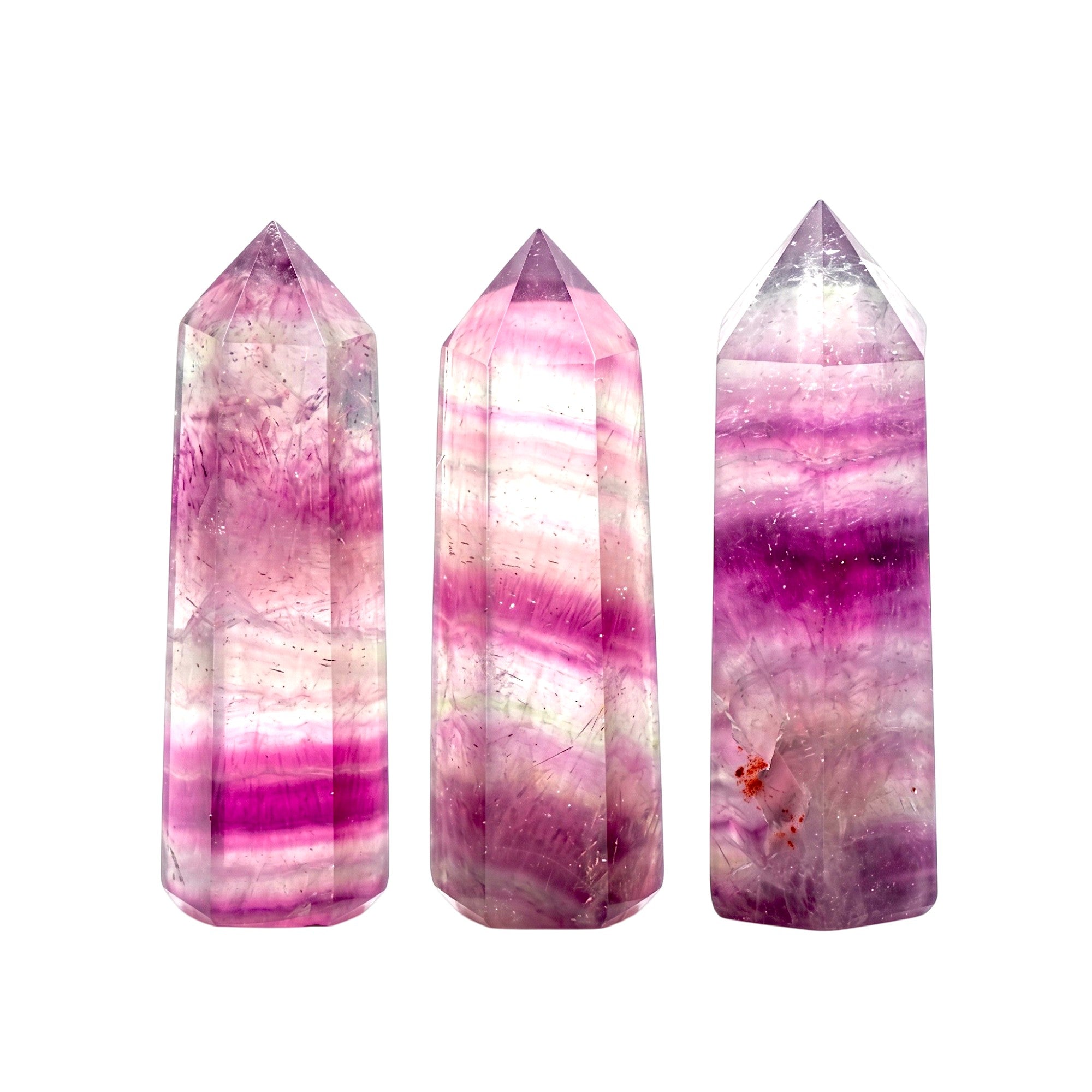 Pink Fluorite Tall Crystal Point