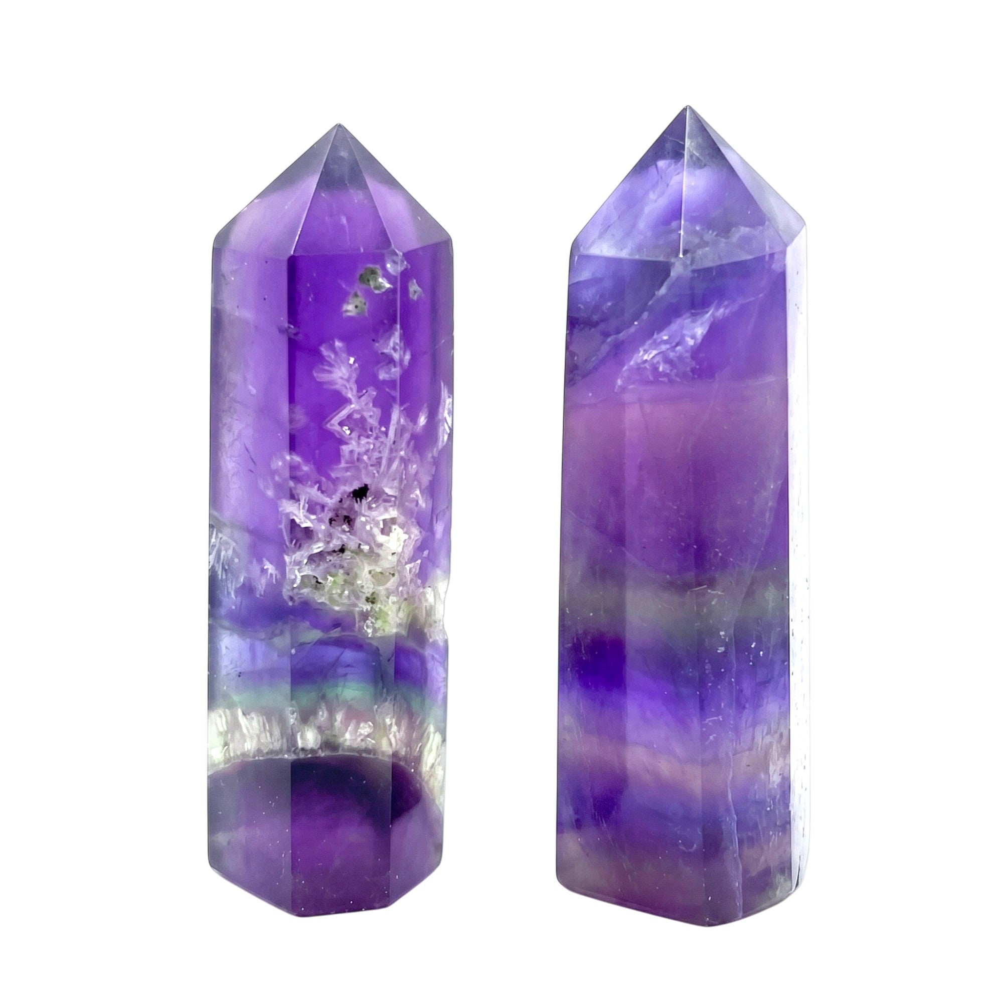 Purple Fluorite Tall Crystal Point