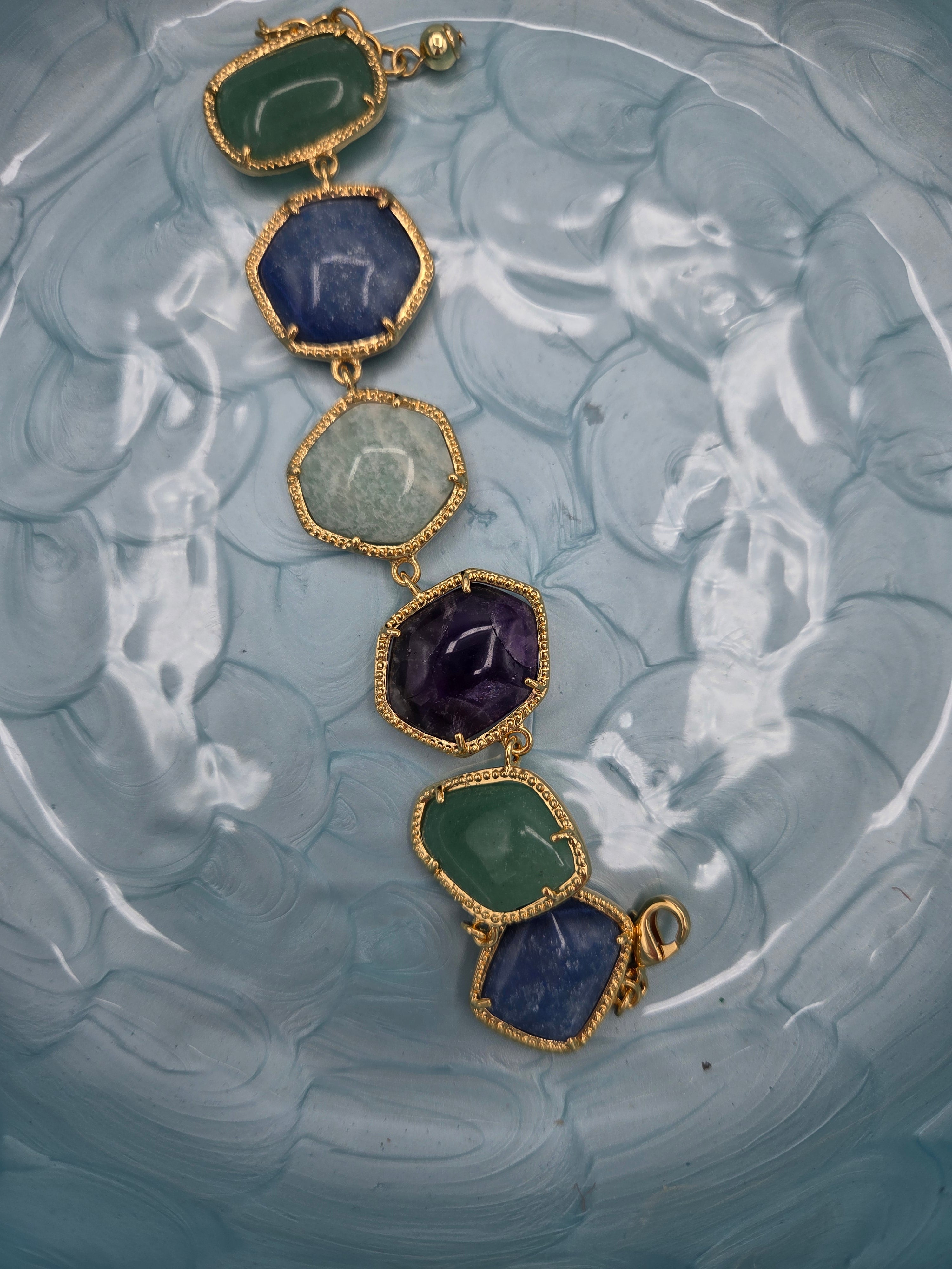 Quartz and Amethyst Bracelet