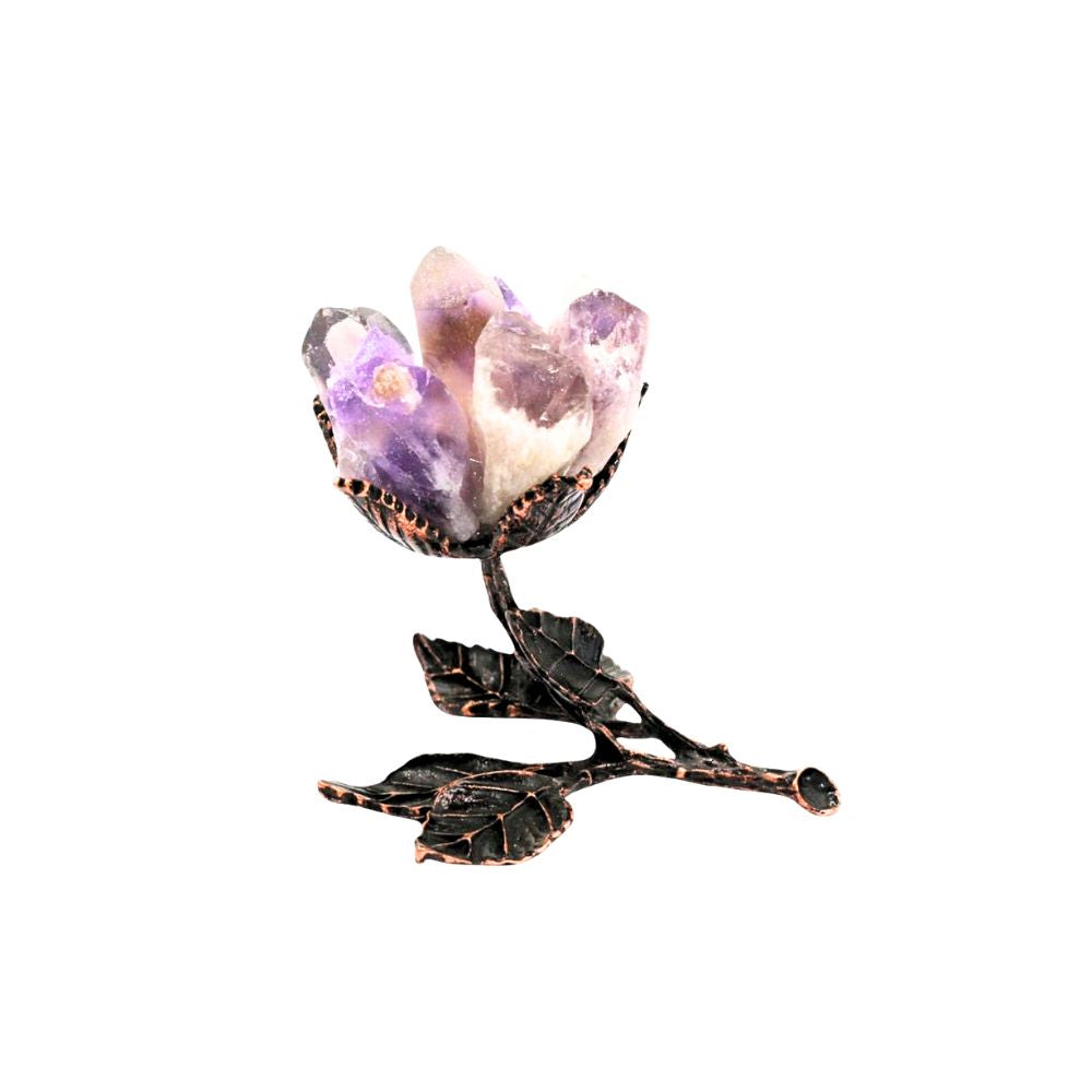 Small Amethyst, Clear Quartz & Citrine Gem Flowers