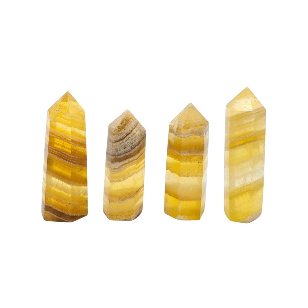 Yellow Fluorite Tall Crystal Point